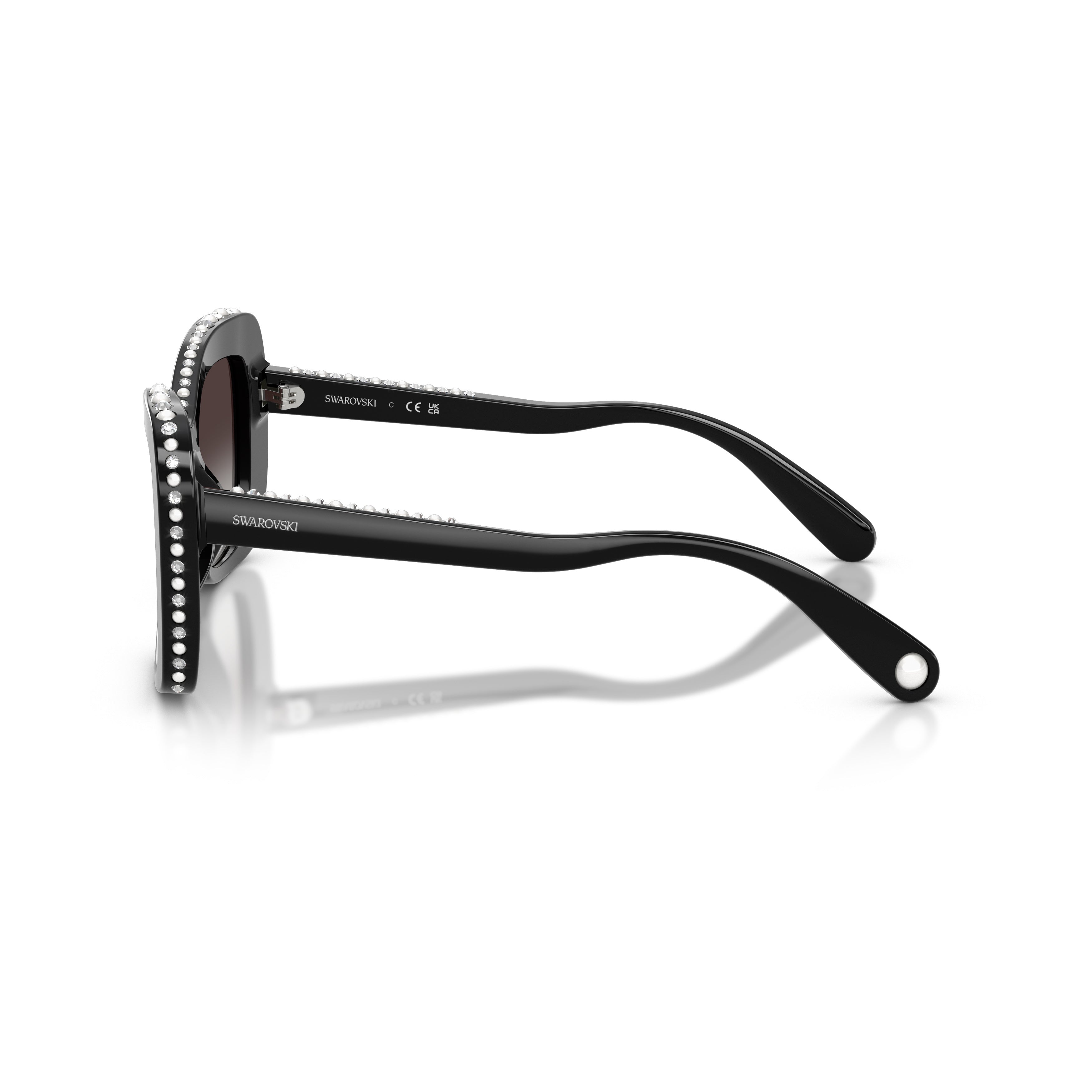 0Sk6062U Oversized Square Sunglasses with Crystal Accents