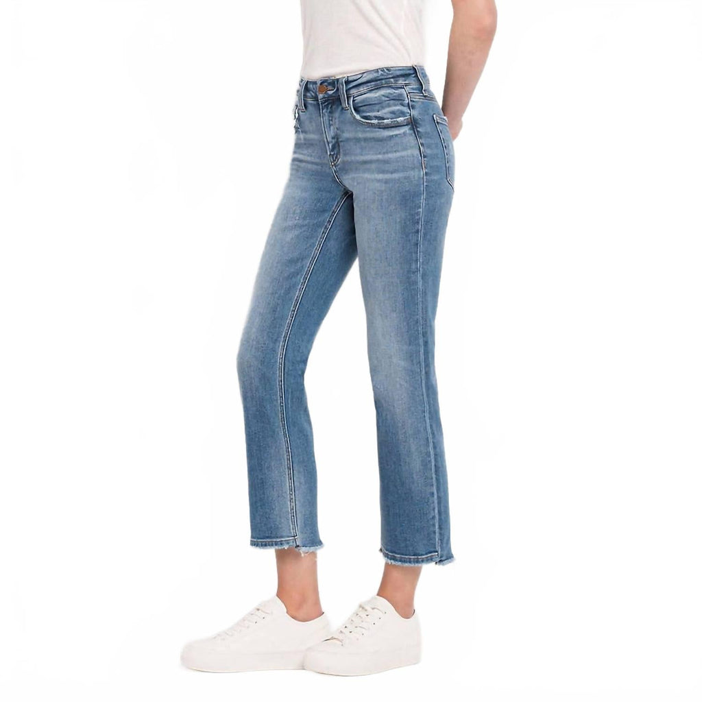 Mid Rise Crop Straight Jean In Stately