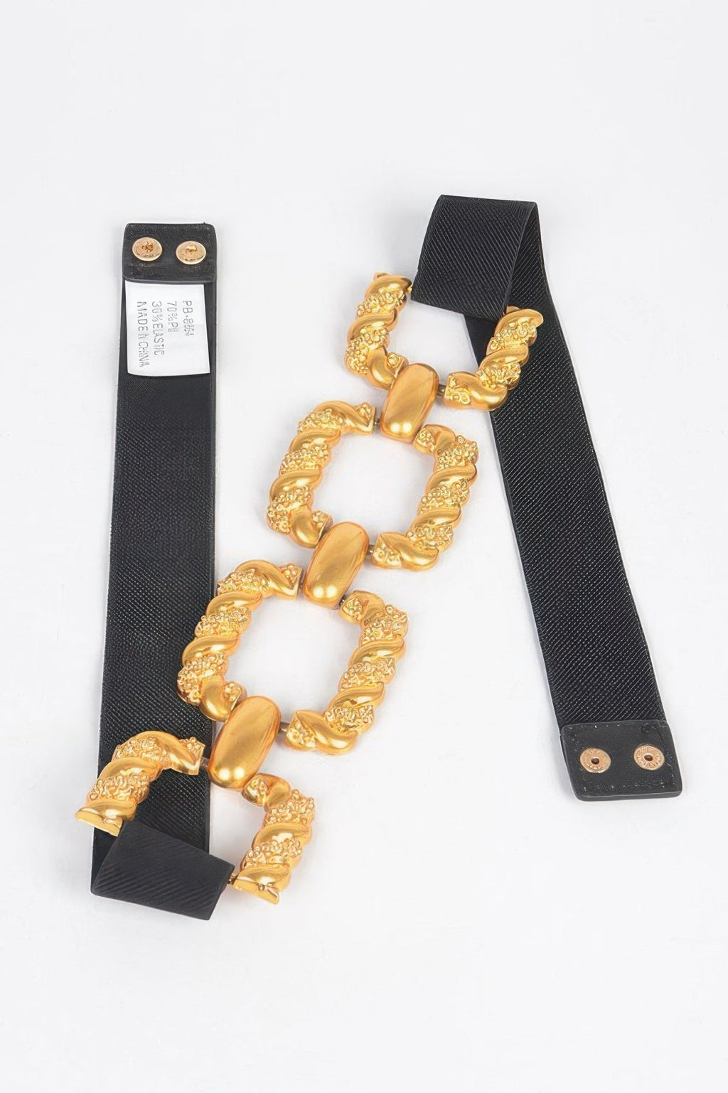 Modern Elastic Belt with Metal Buckle Detail