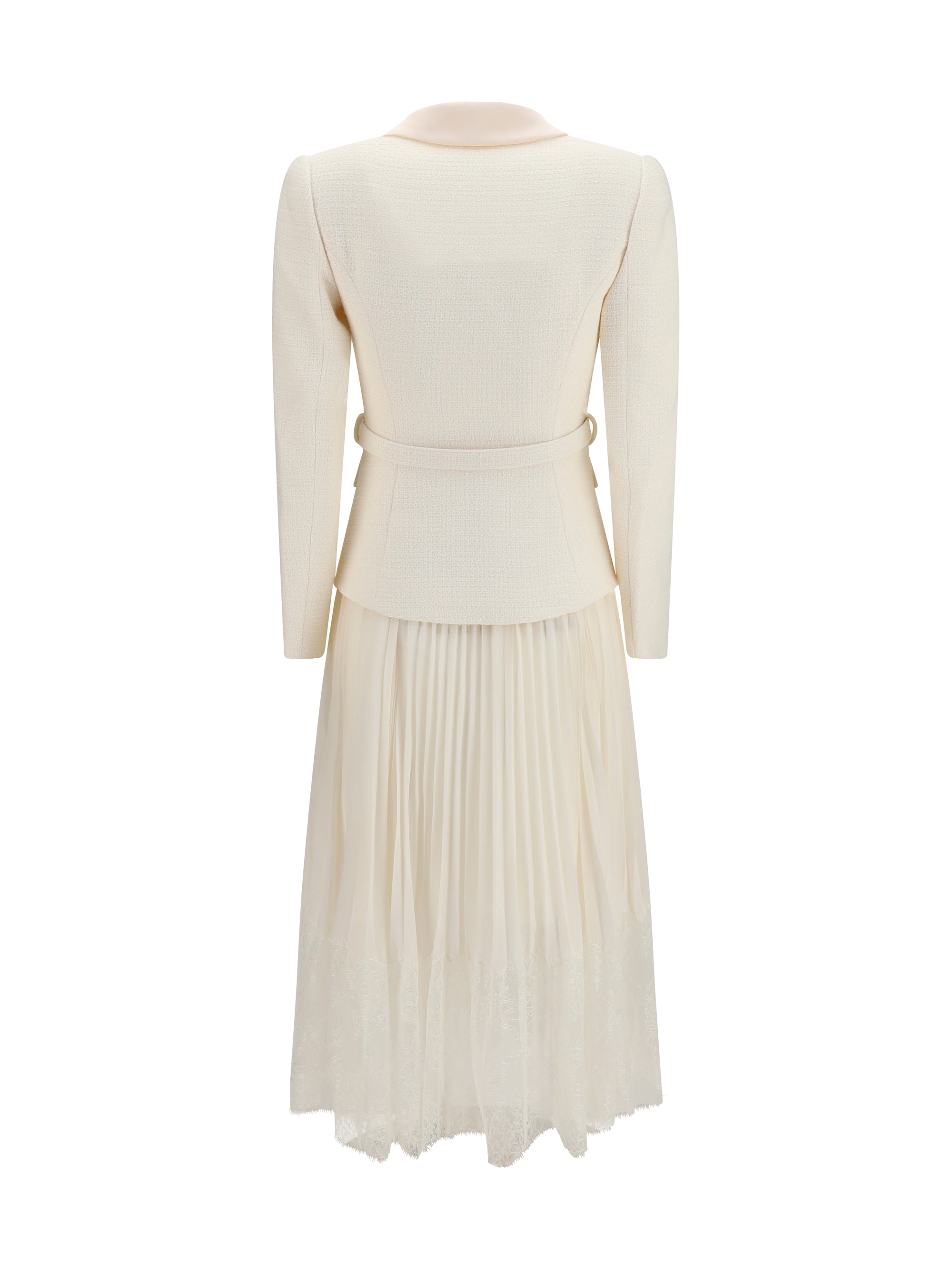Self-Portrait Women Bouclé Midi Dress With Shawl Collar