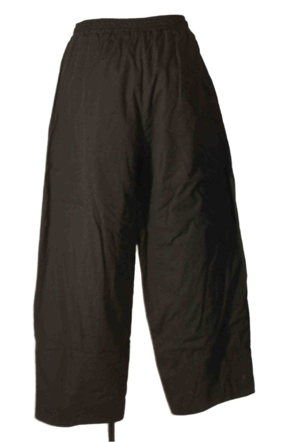 Women's Padded Cotton Elastic Waist Trouser Pant In Black