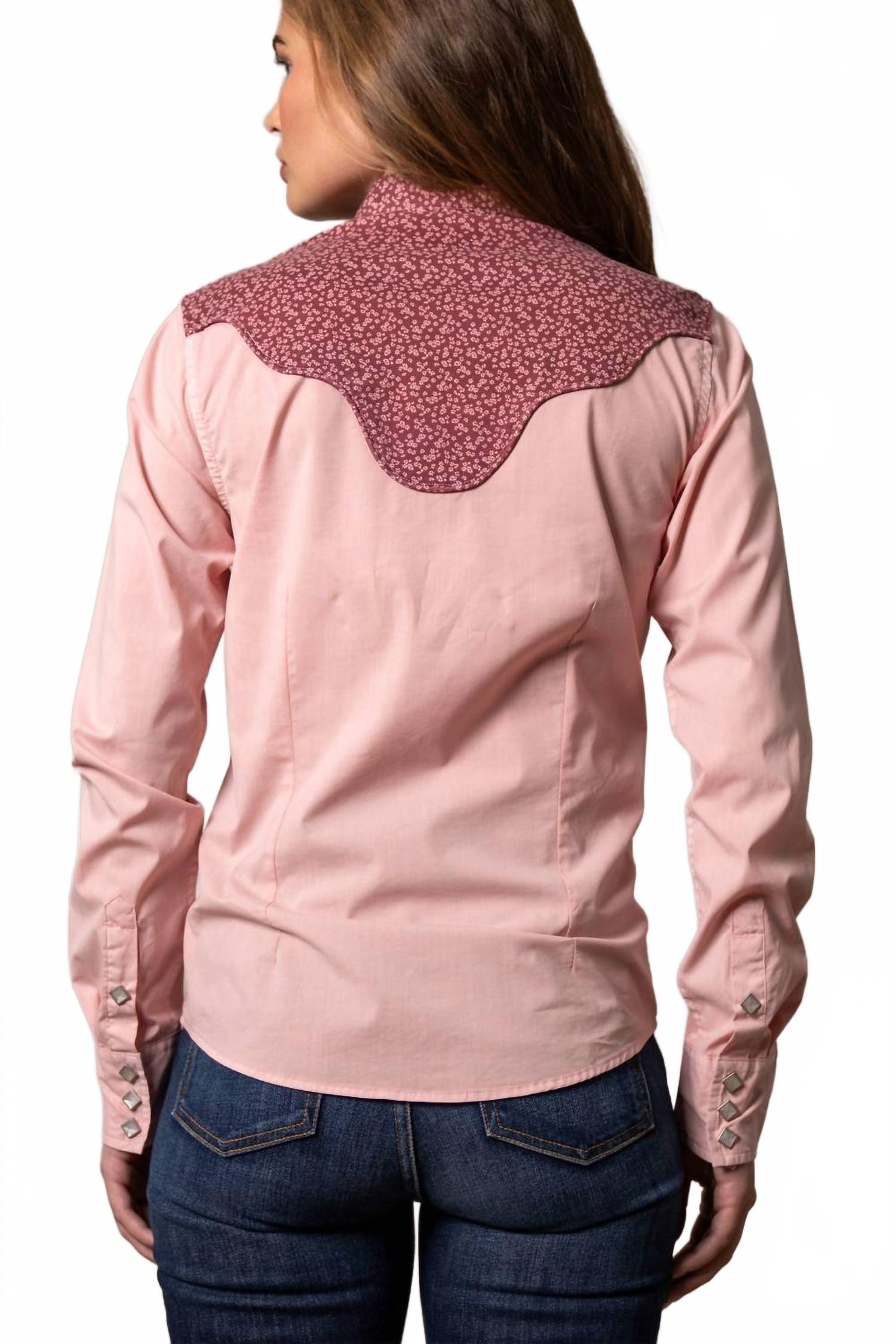 Birdie Pearl Snap Shirt In Pink