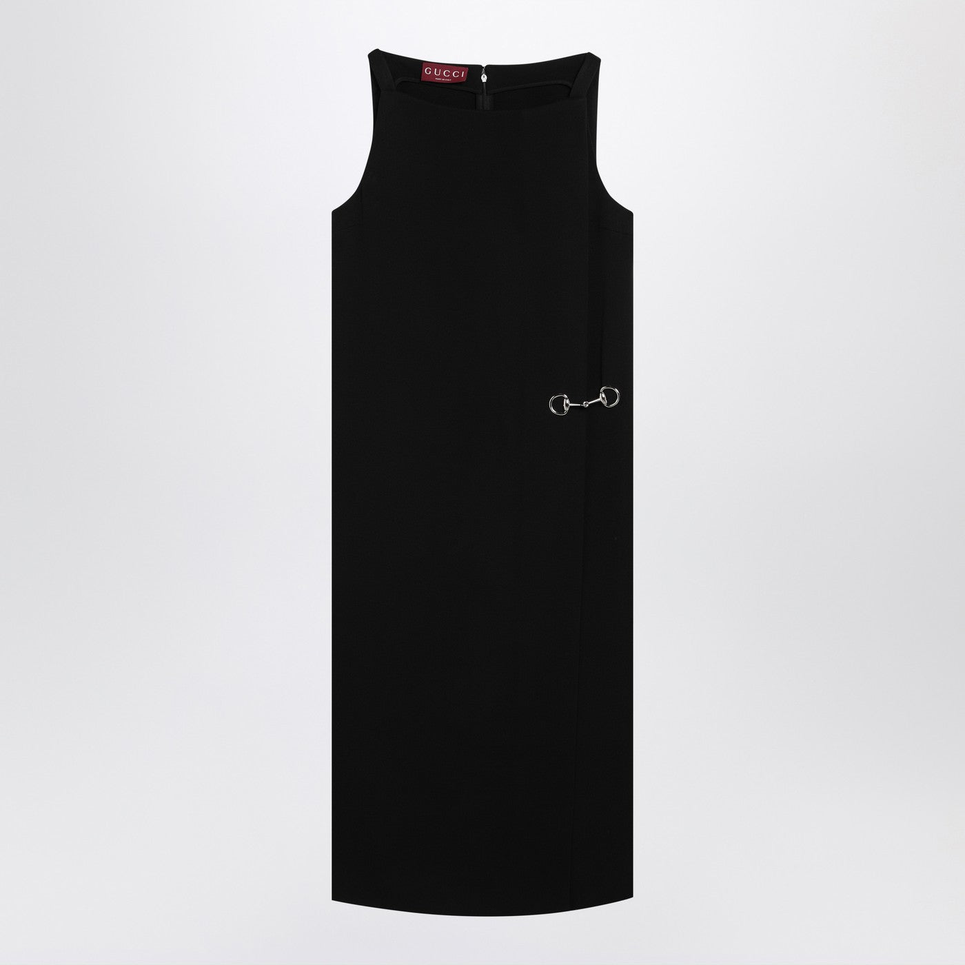 Gucci Black Viscose Sable Dress With Horsebit Women