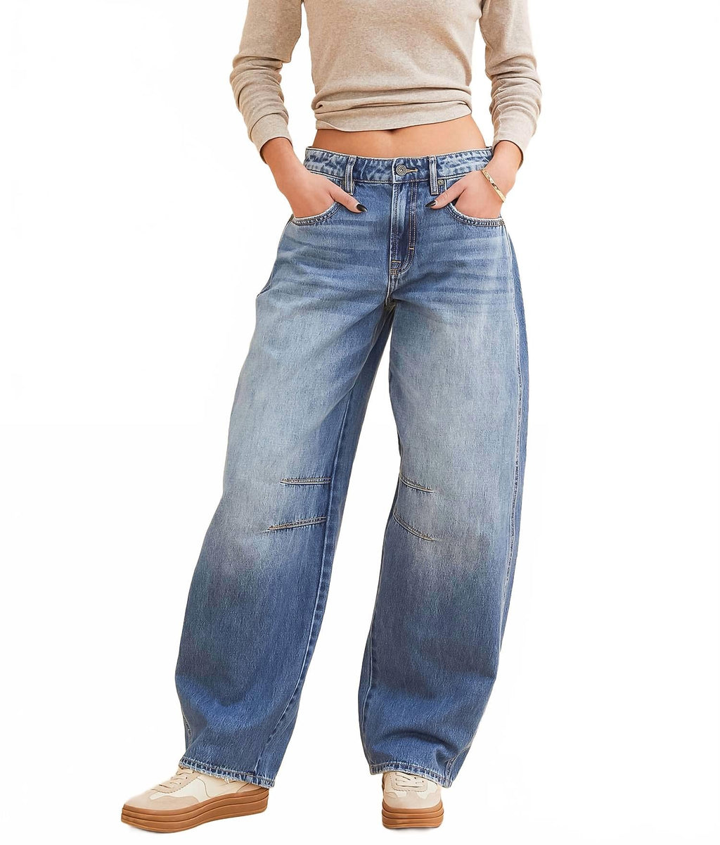 Women's Sammie Barrel Jeans In Blue