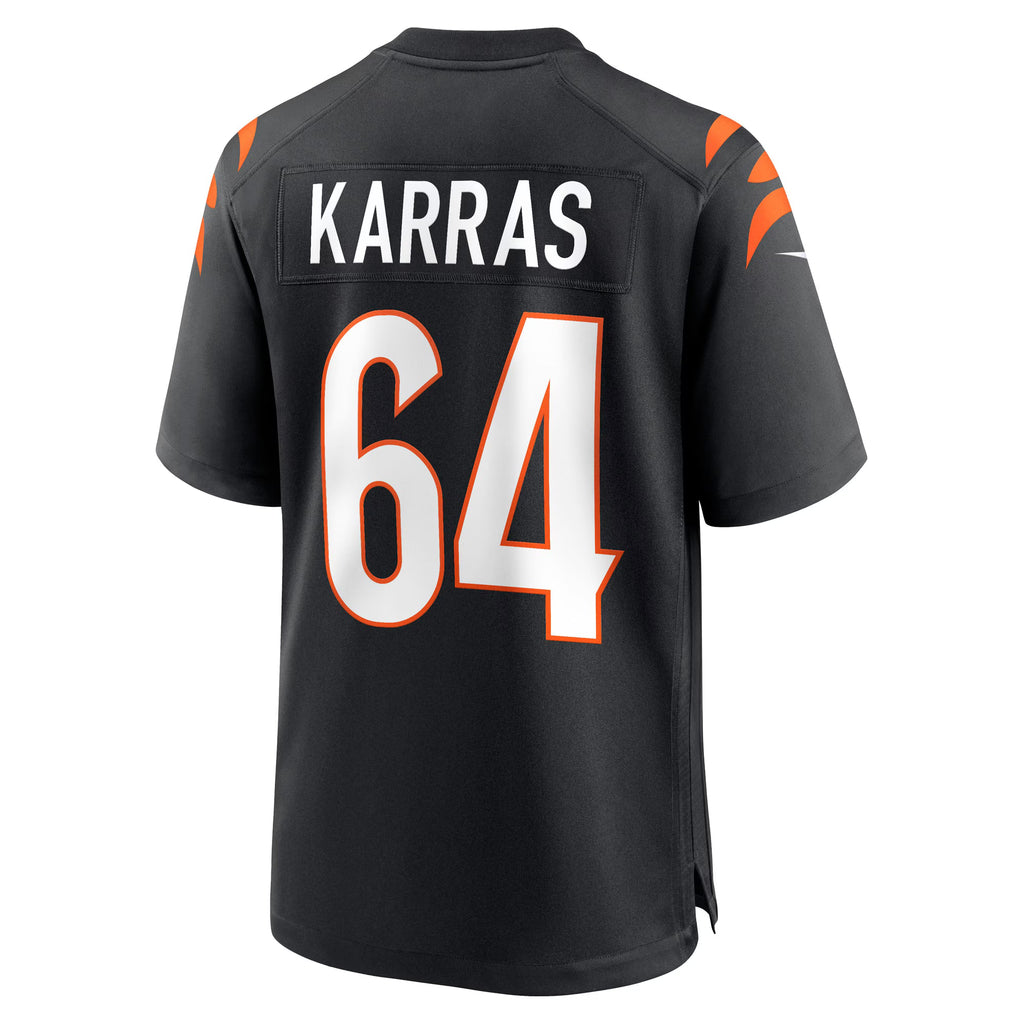 Cincinnati Bengals Ted Karras Black Game Player Jersey