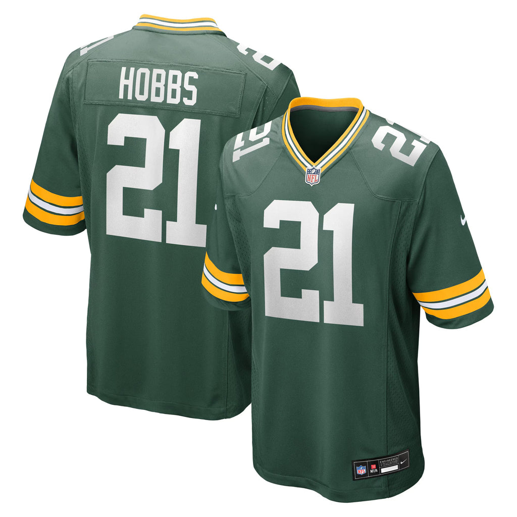 Green Bay Packers Nate Hobbs Green Team Game Jersey