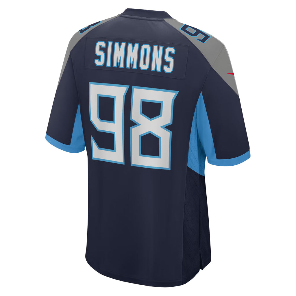 Tennessee Titans Jeffery Simmons Navy Game Jersey