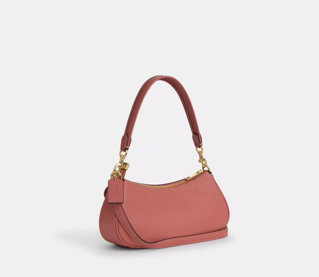 NWT Coach Leather Ashton Bag In Deep Coral