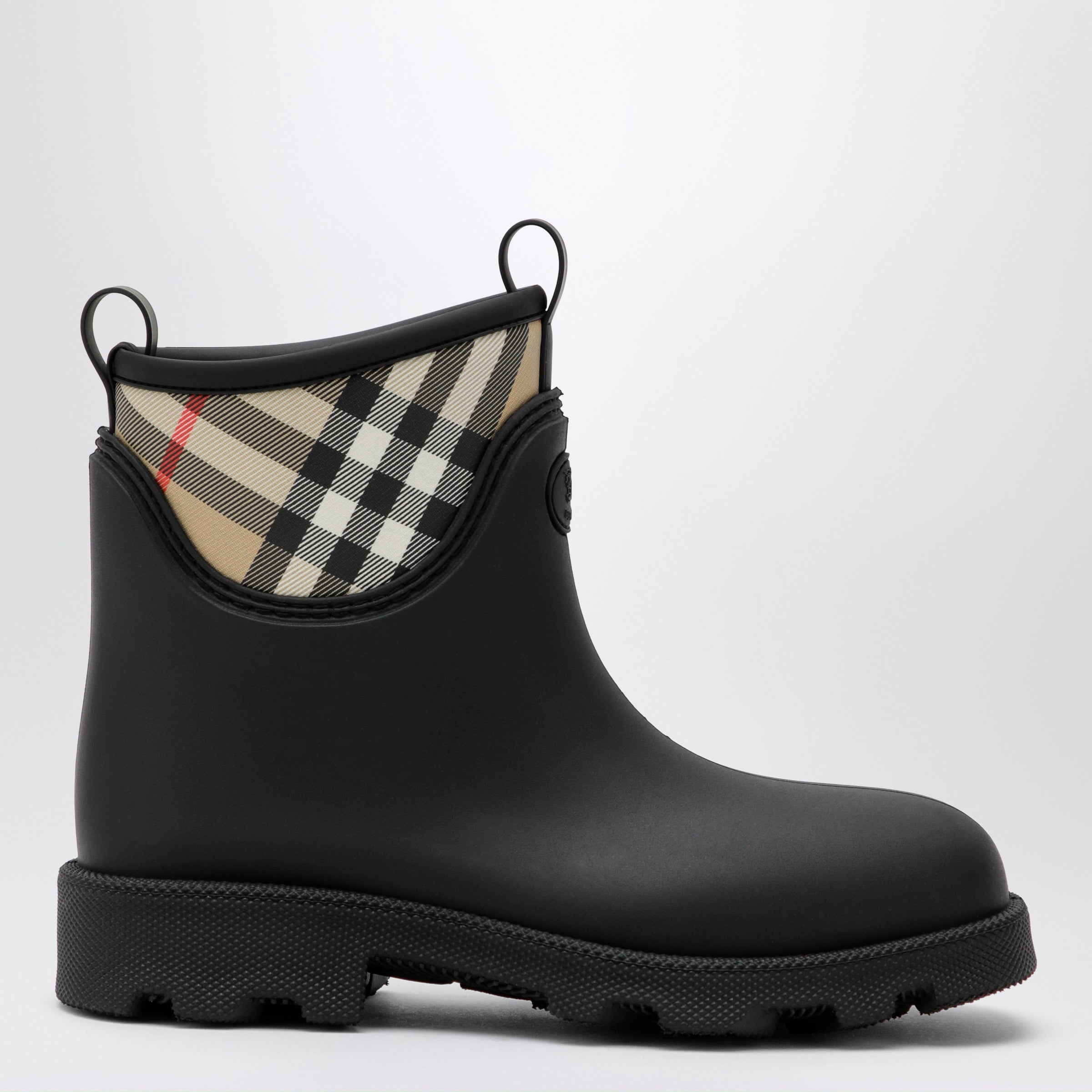 Burberry Marsh Stamp Rubber And Nylon Rain Boots In Black Women