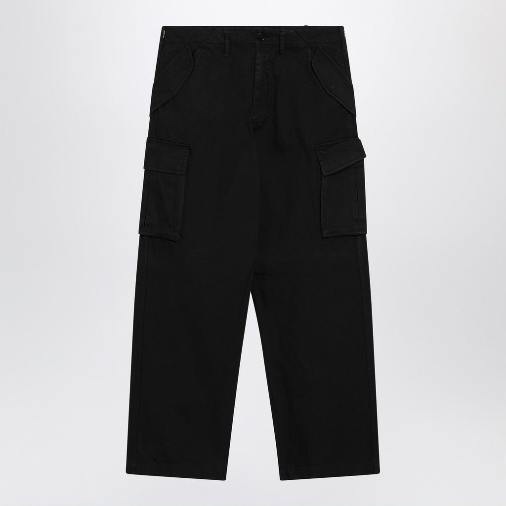 Burberry Black Cotton Cargo Trousers Men