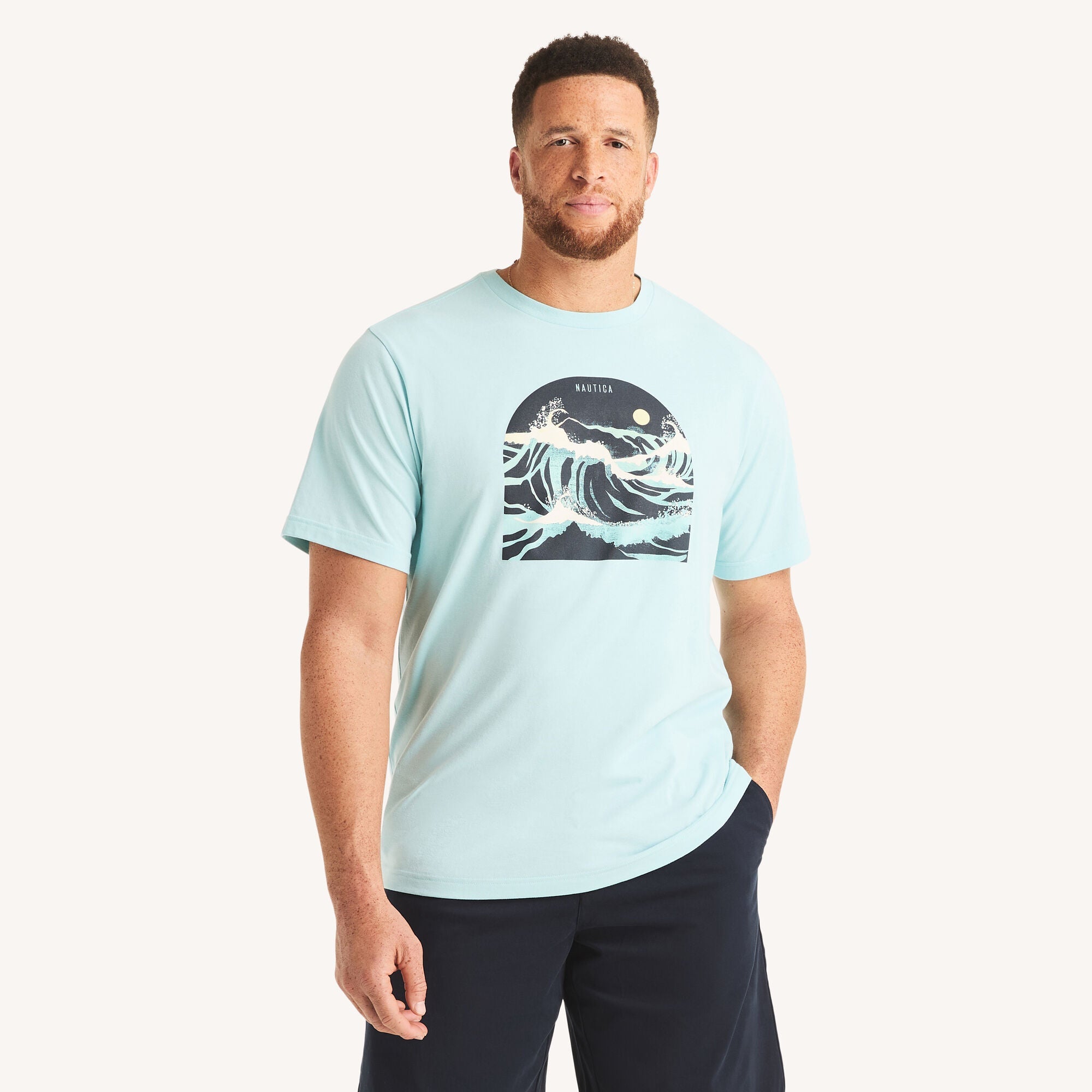 Nautica Big & Tall Stormy Day Graphic T-Shirt