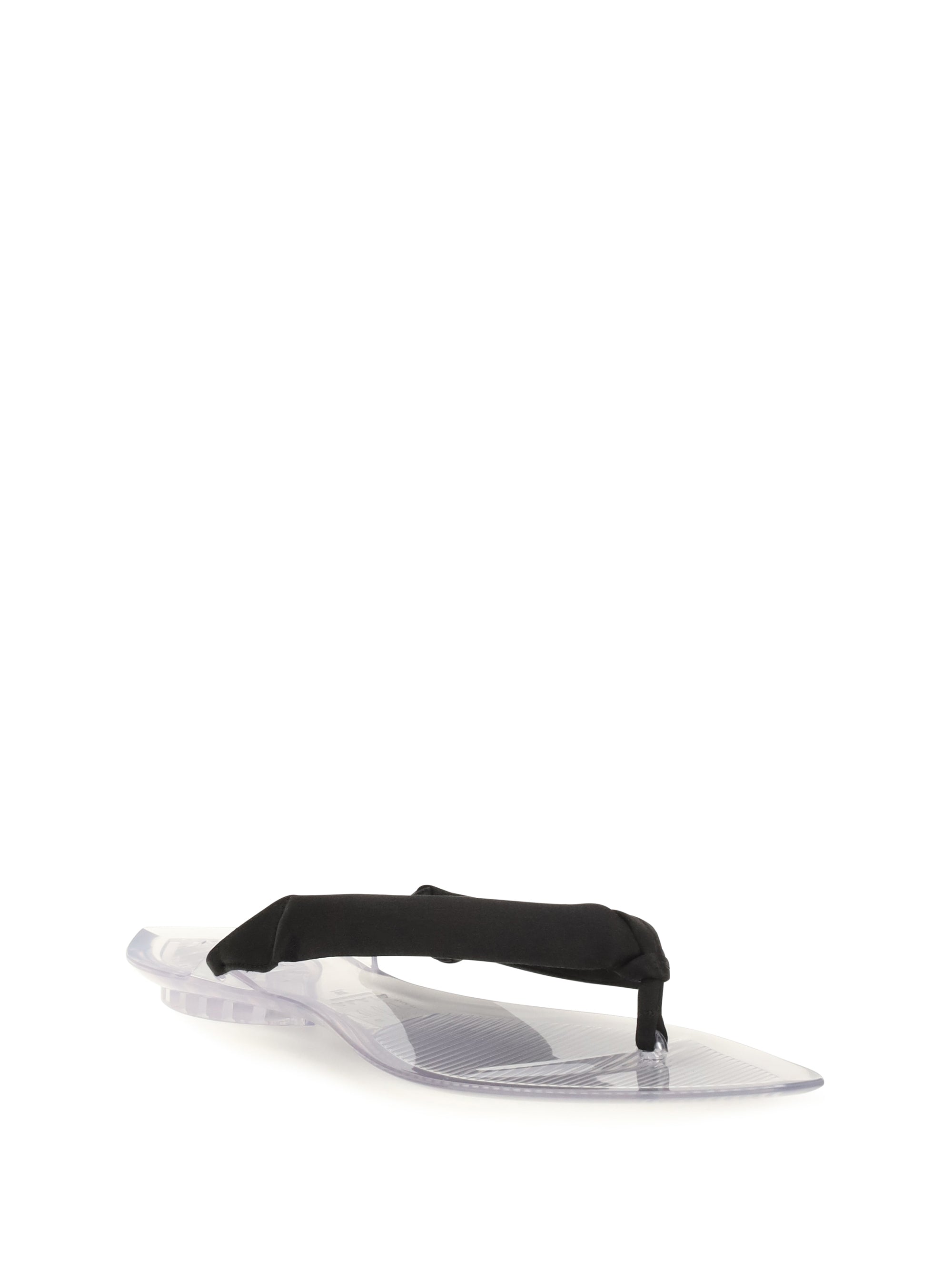 Alaïa Women Satin Flip-Flop Sandals