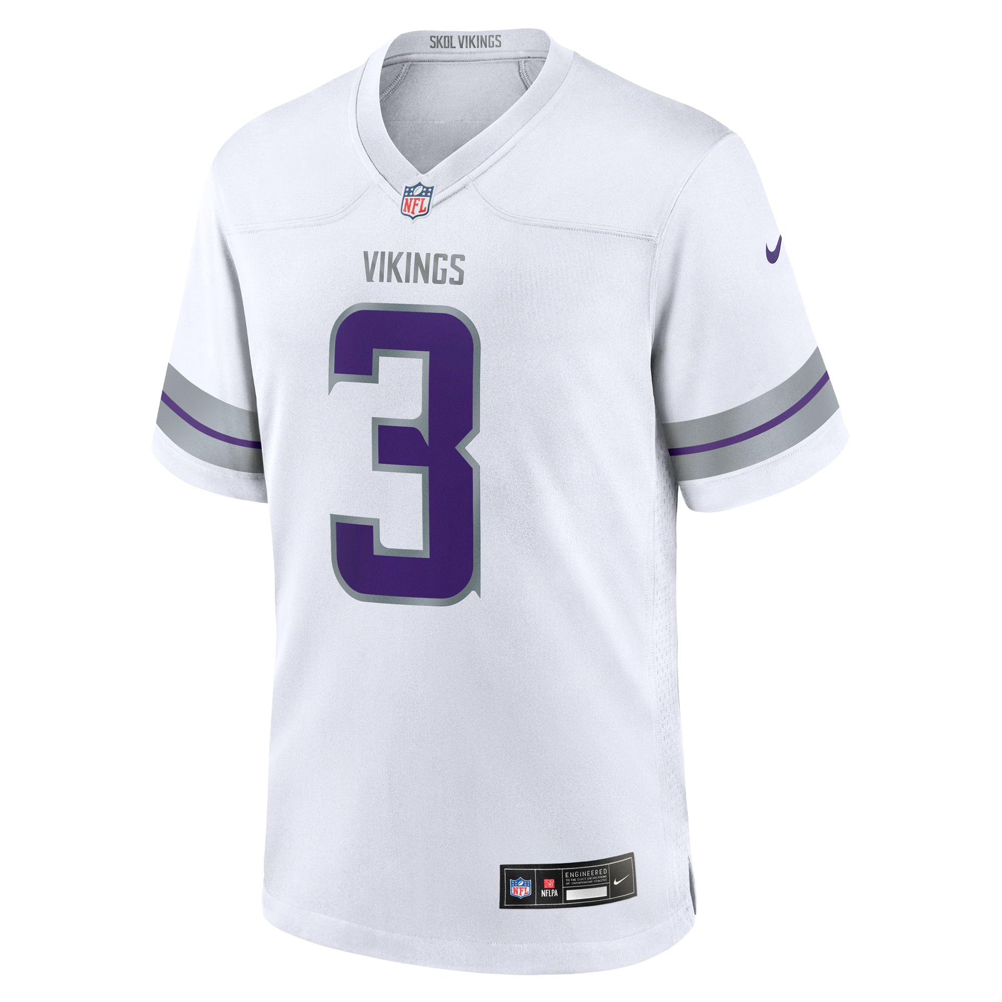Minnesota Vikings Jordan Addison White Alternate Game Player Jersey