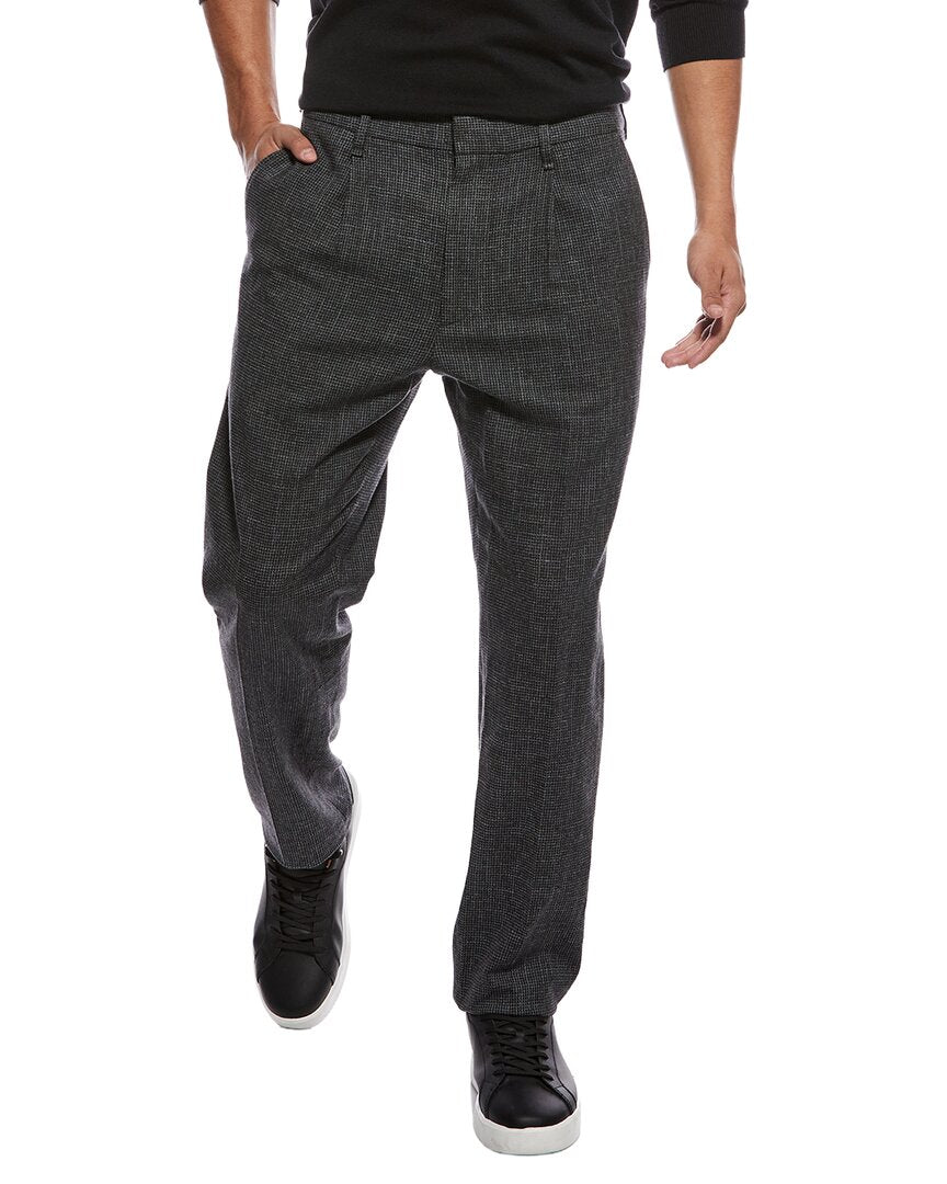 rag & bone Evan Wool & Linen-Blend Pleated Trouser