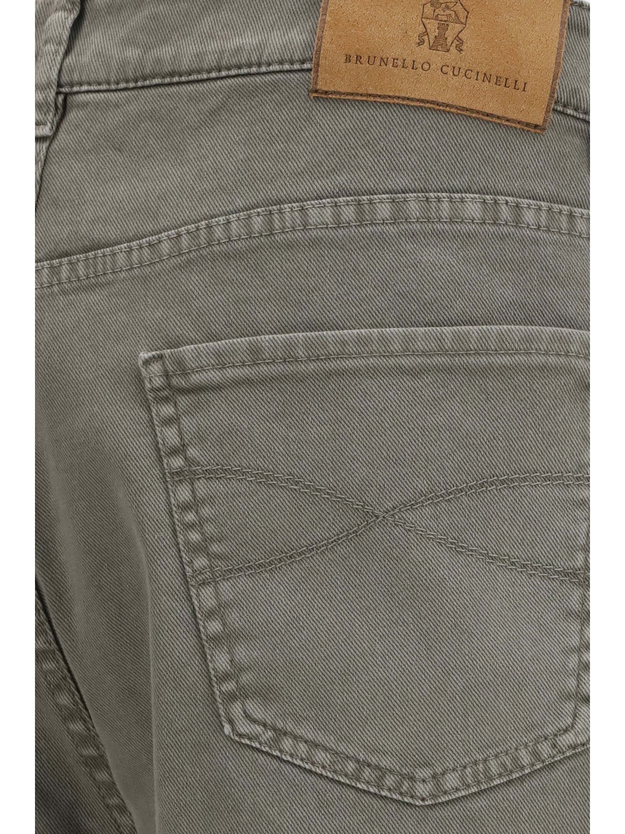 Brunello Cucinelli Men Jeans With Turn-Up Hem