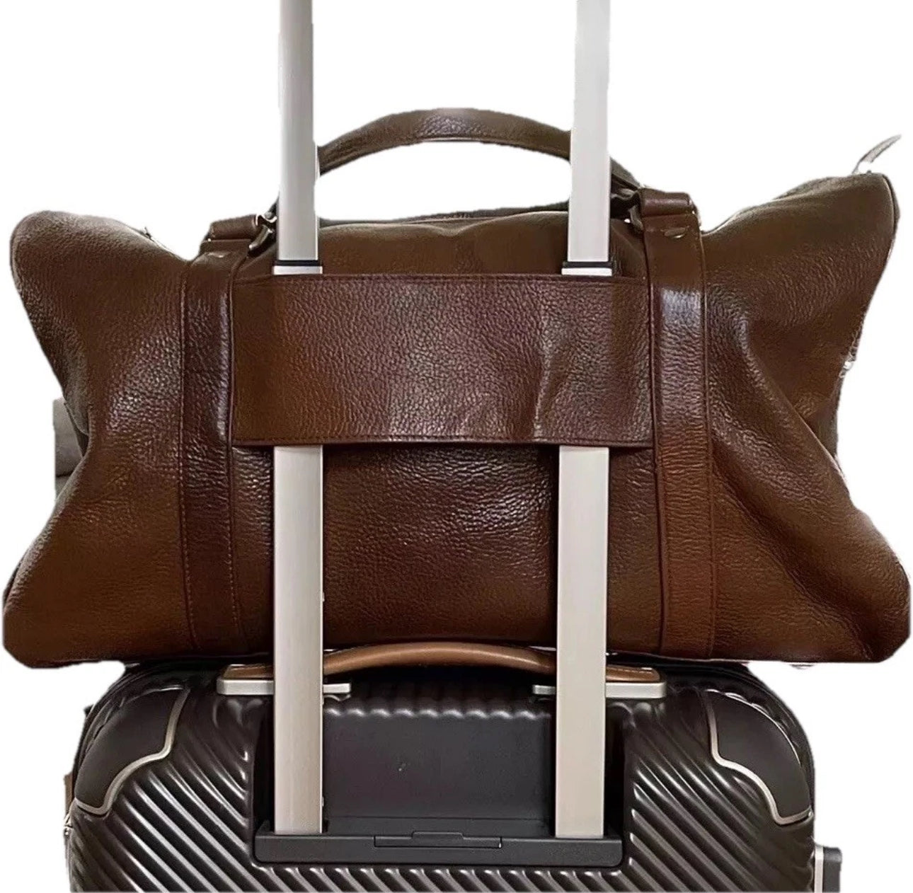 New Genuine Buffalo Leather Large Duffel Travel Bag For Men/ Women