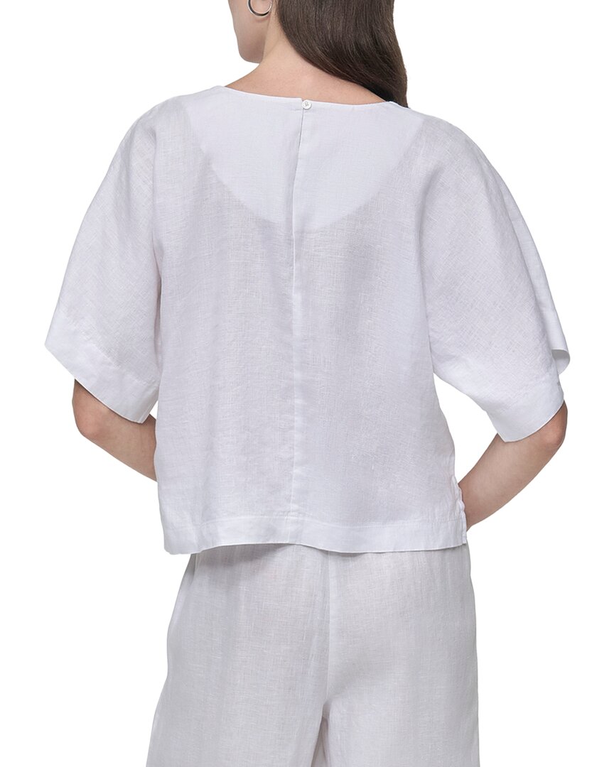 DKNY Drop Shoulder Linen Top