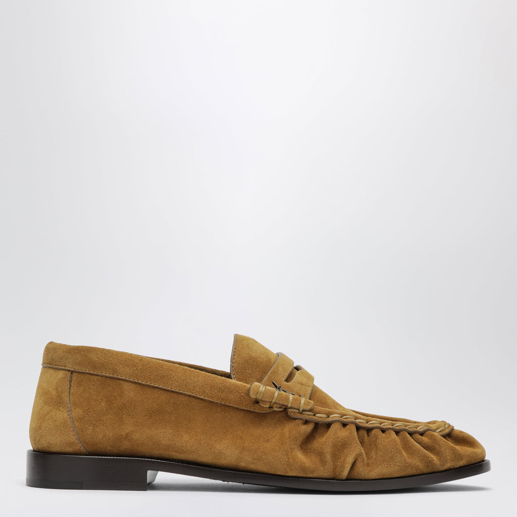 Saint Laurent Le Loafer Moccasins In Tan Suede Women