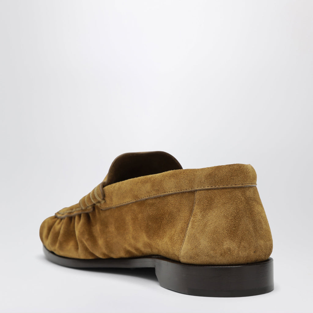 Saint Laurent Le Loafer Moccasins In Tan Suede Women