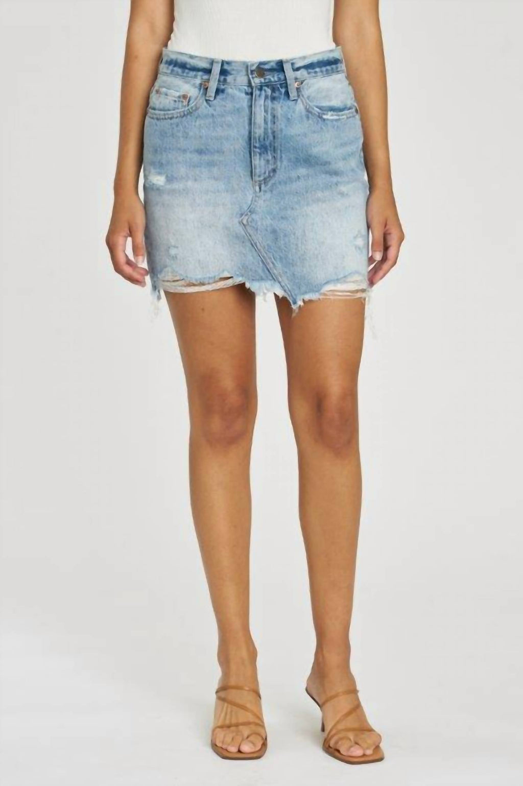 Rumi Mini Skirt In Dolores Park Distressed