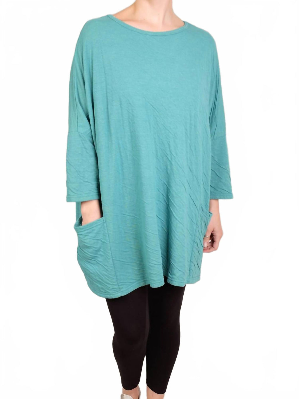 Long Sleeve Crew Pullover In Riviera