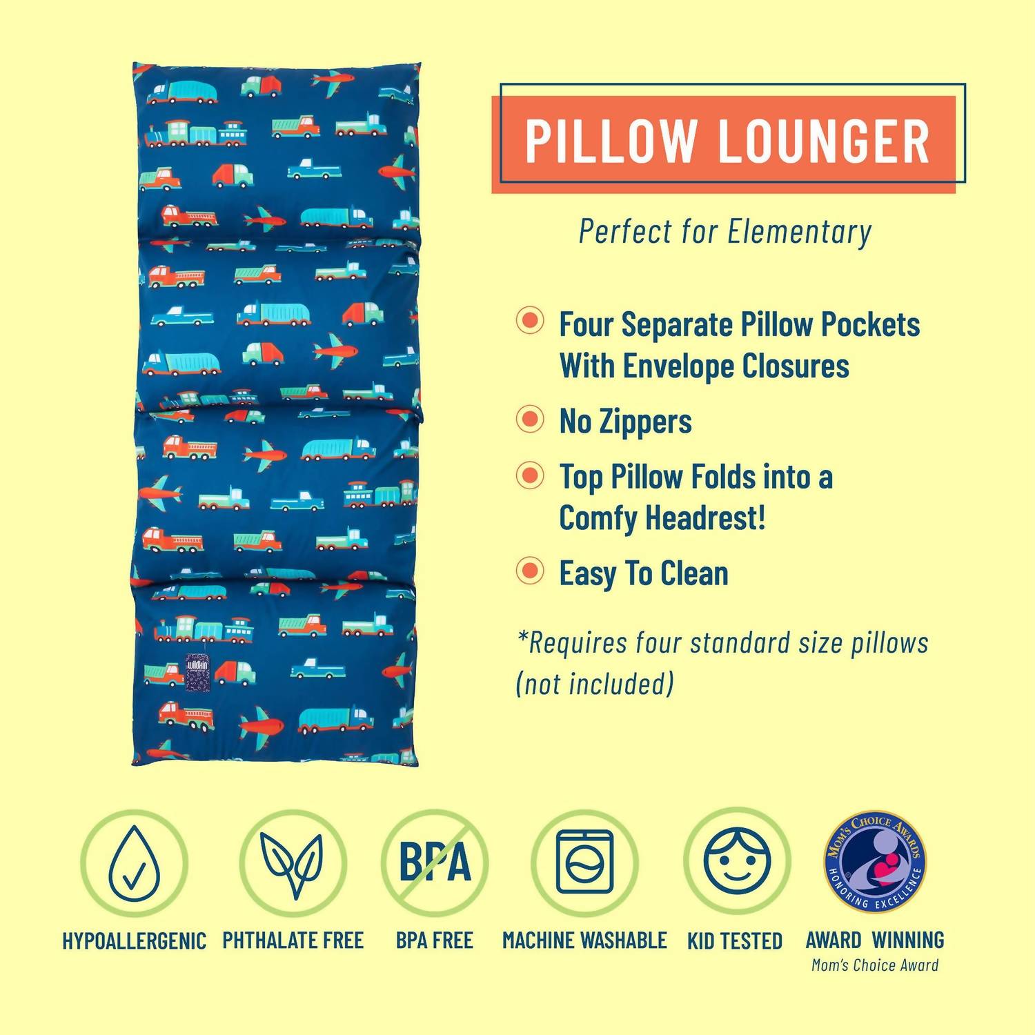 Transportation Pillow Lounger In Blue