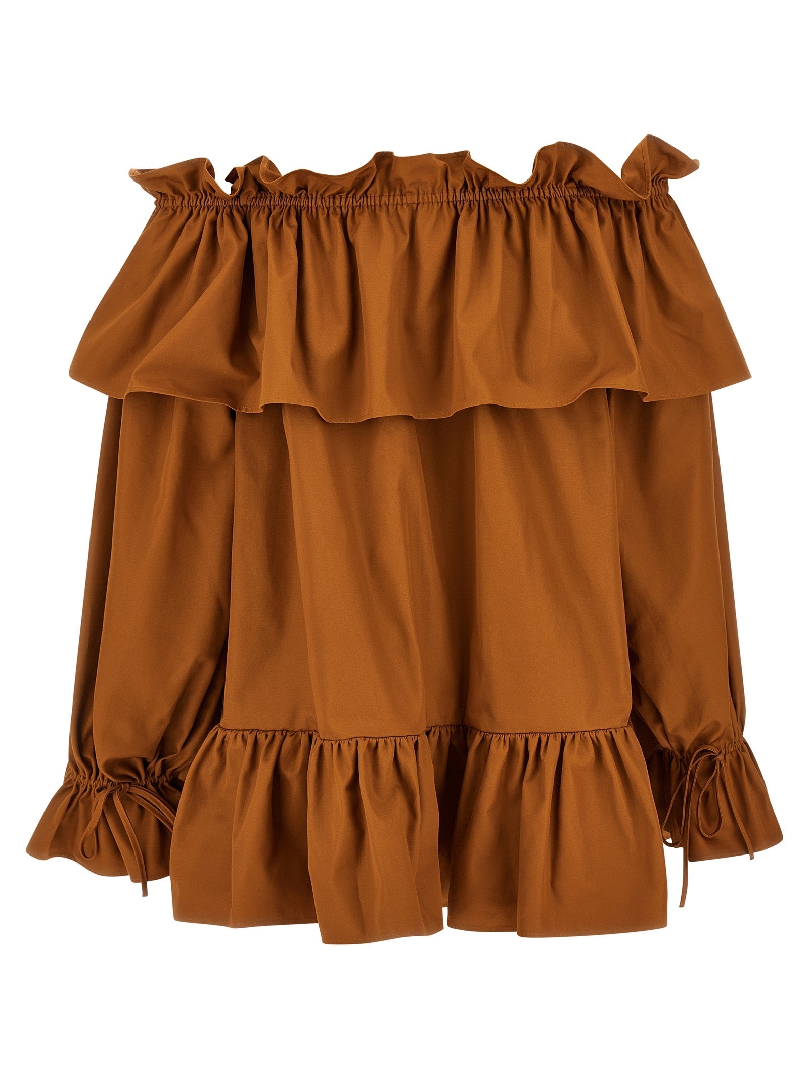 Saint Laurent Women Flounces Mini Dress