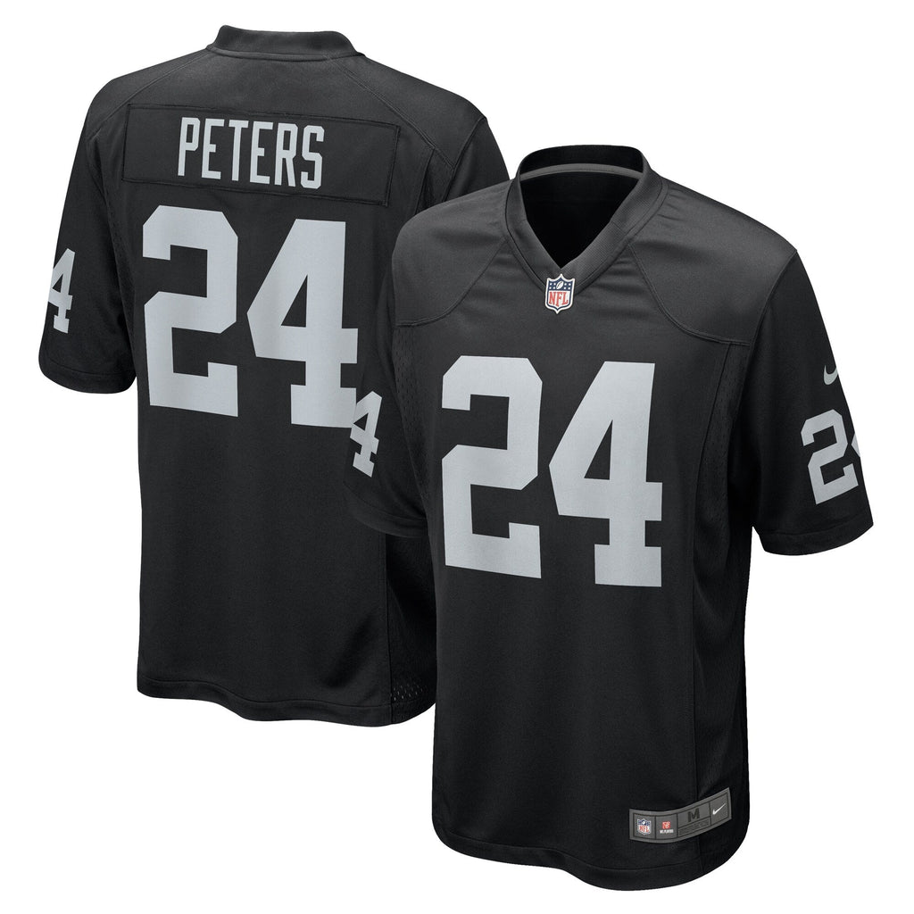 Las Vegas Raiders Marcus Peters Black Team Game Jersey