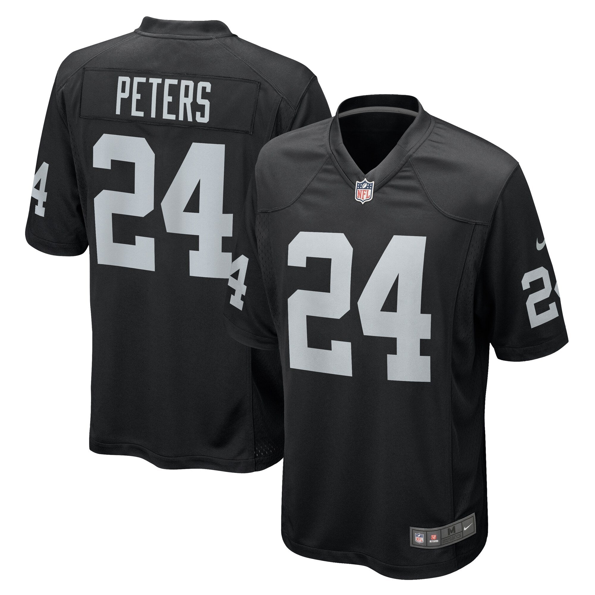 Las Vegas Raiders Marcus Peters Black Team Game Jersey