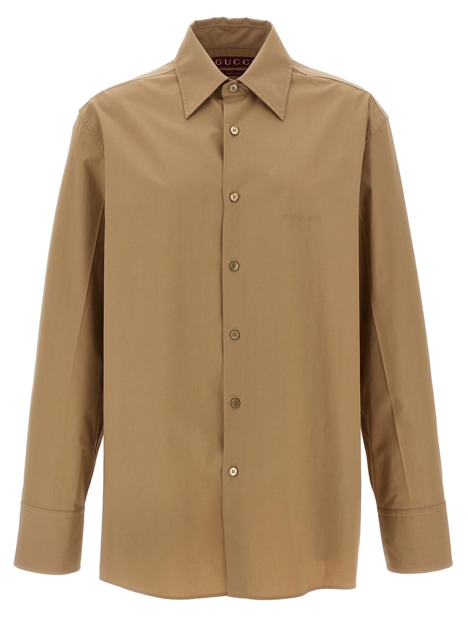 Gucci Men Embossed Logo Shirt