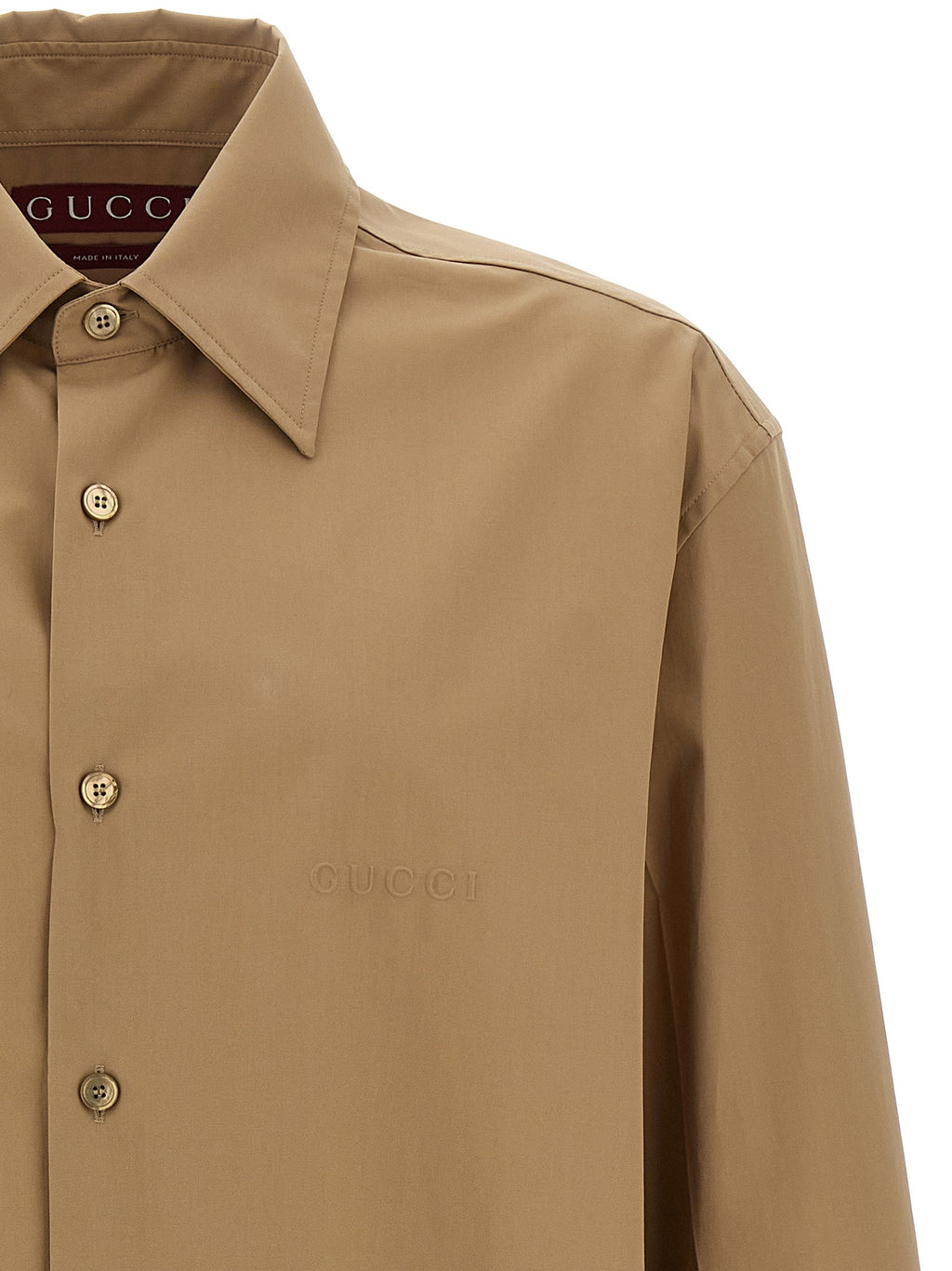 Gucci Men Embossed Logo Shirt