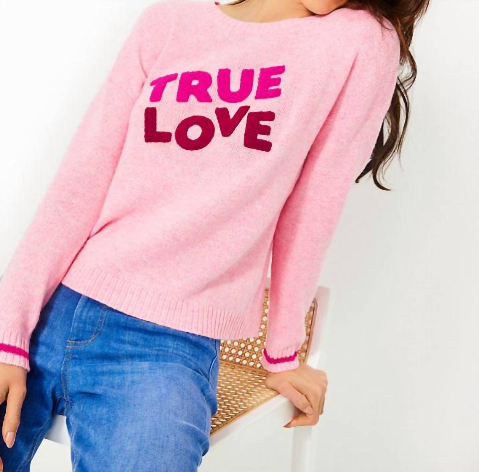 Pippy Sweater In Heathered Conch Shell Pink