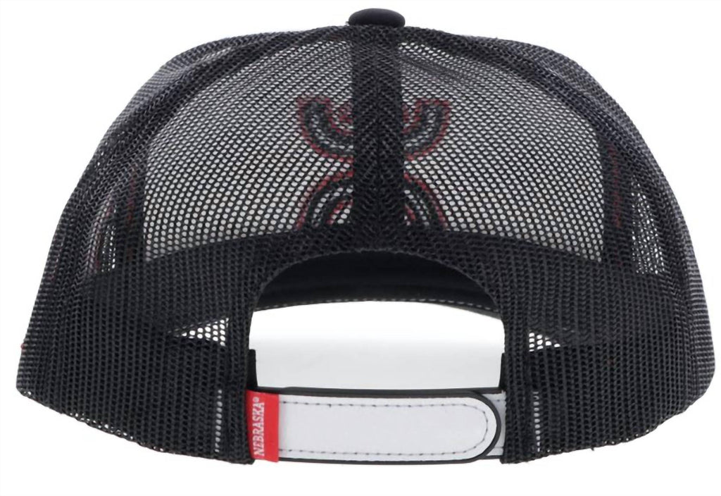 Nebraska Team Trucker Limited Edition Snapback Cap In White/black/red