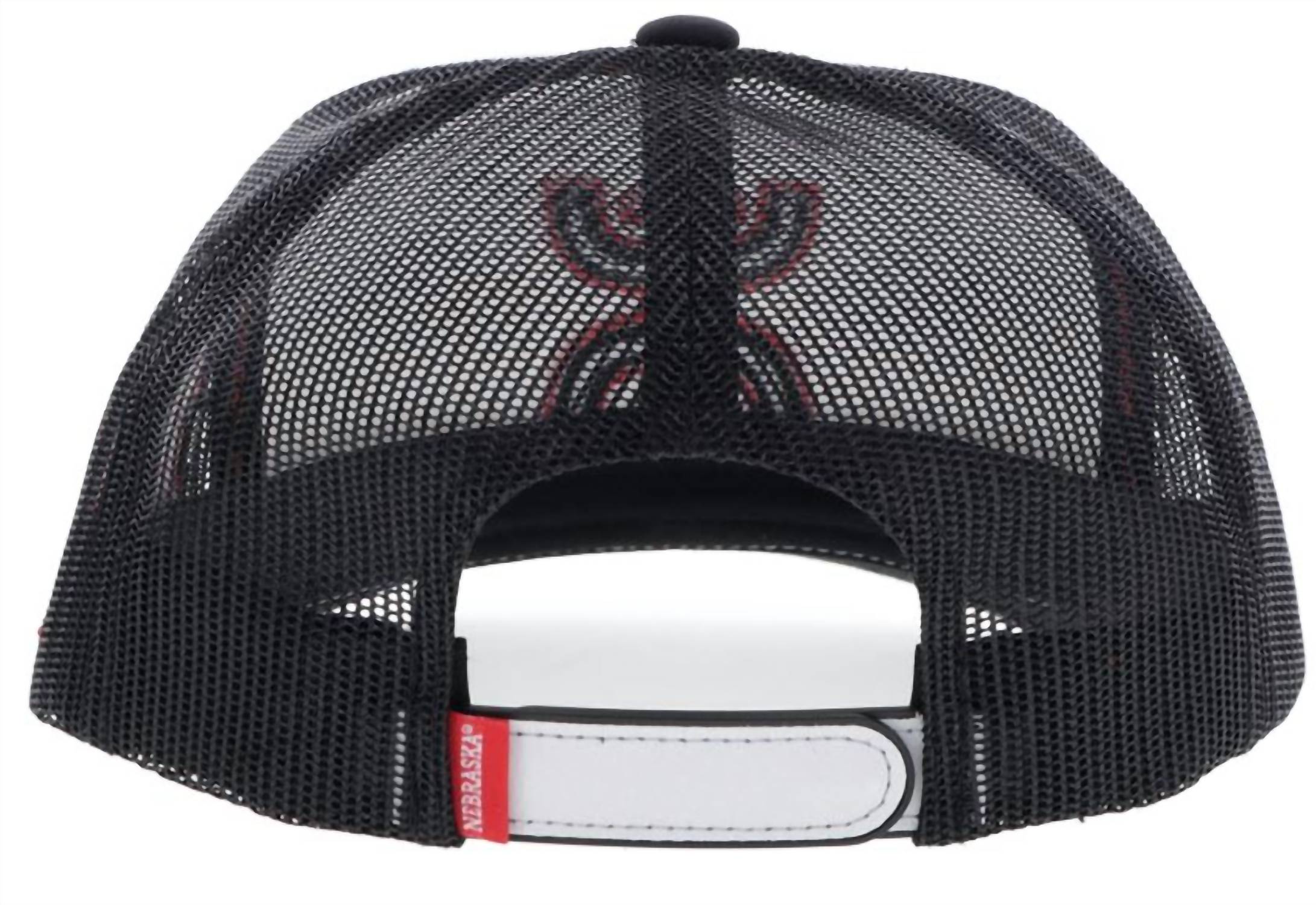 Nebraska Team Trucker Limited Edition Snapback Cap In White/black/red