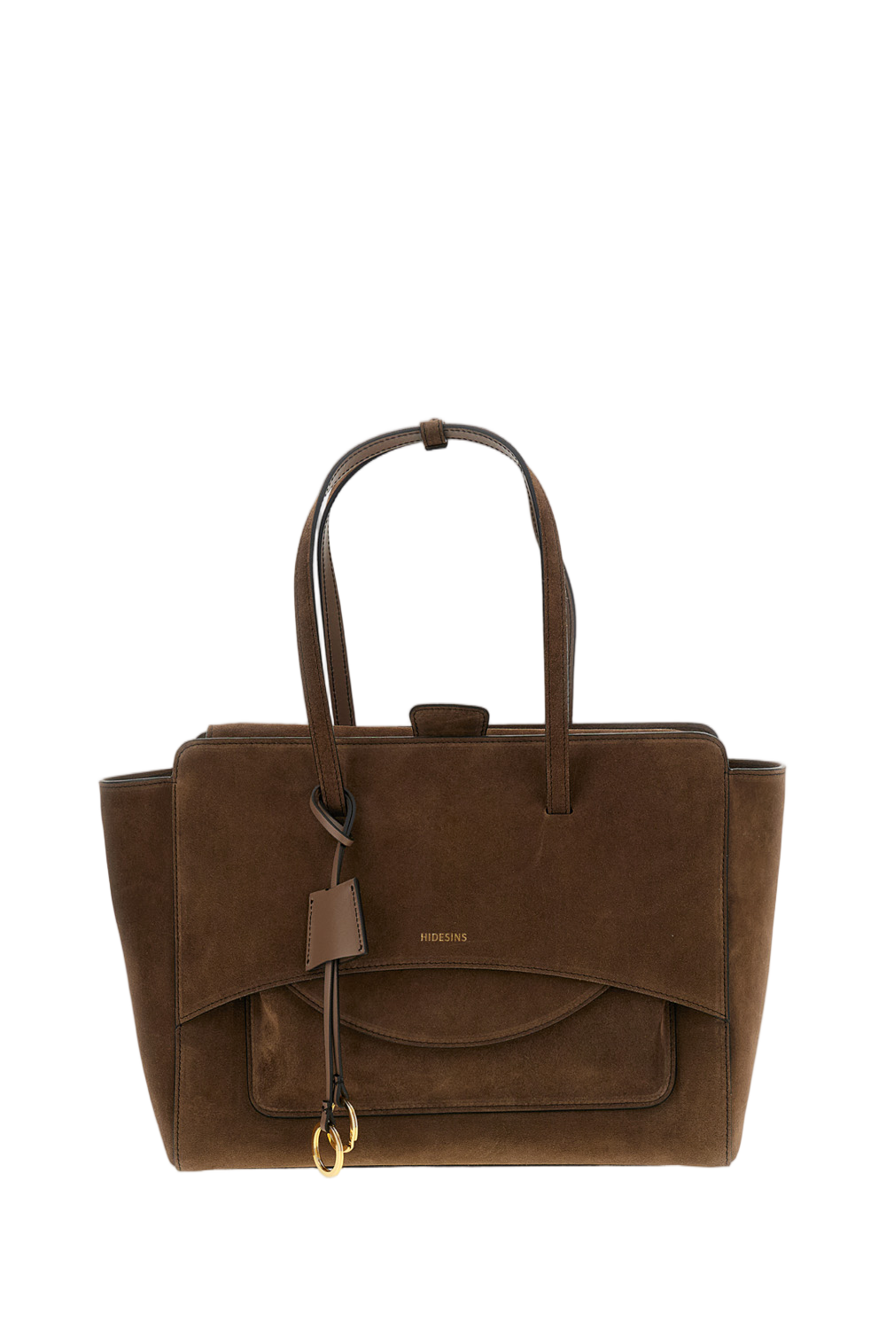 Brown Flap L Suede Crossbody Bag
