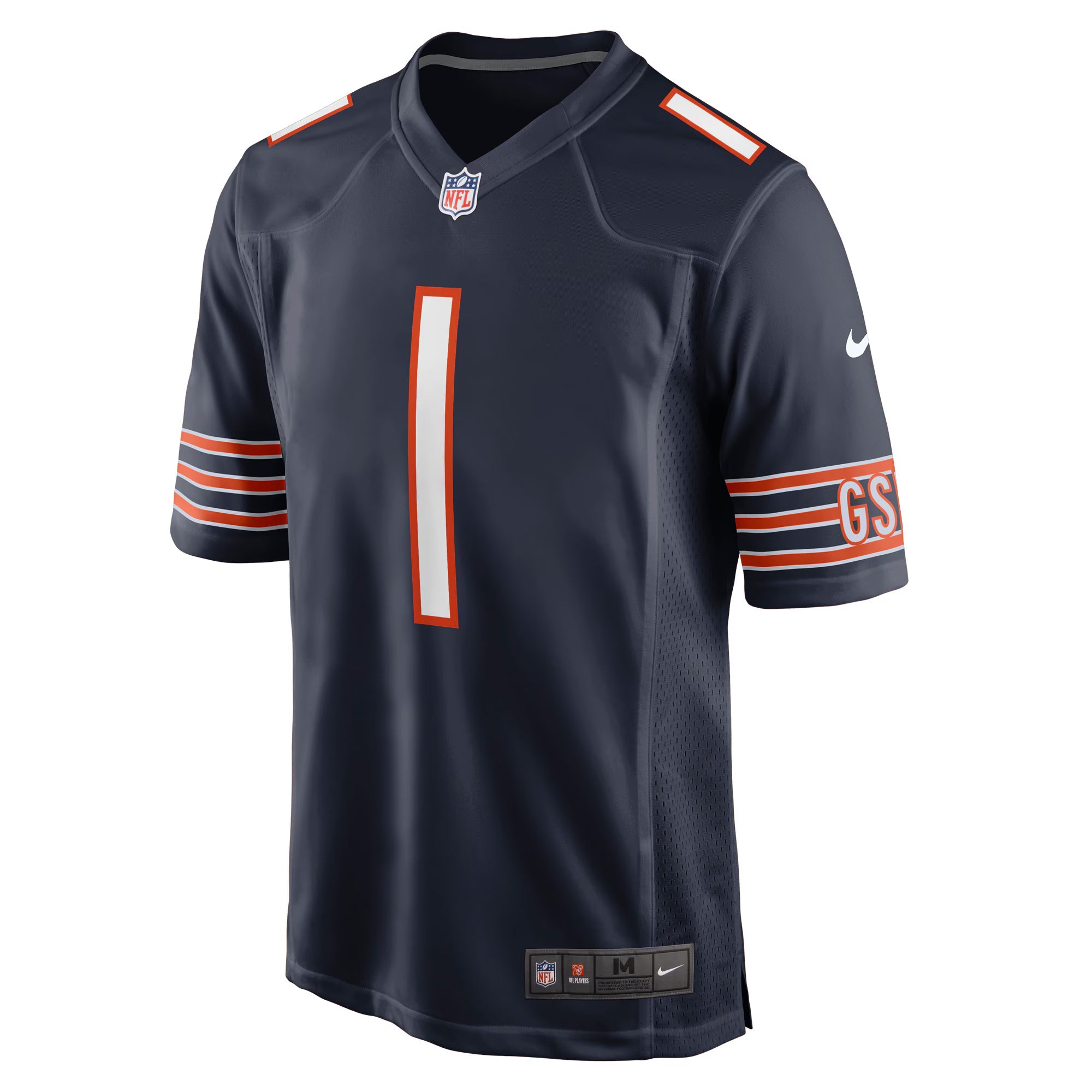 Chicago Bears Number 1 Dad Navy Game Jersey