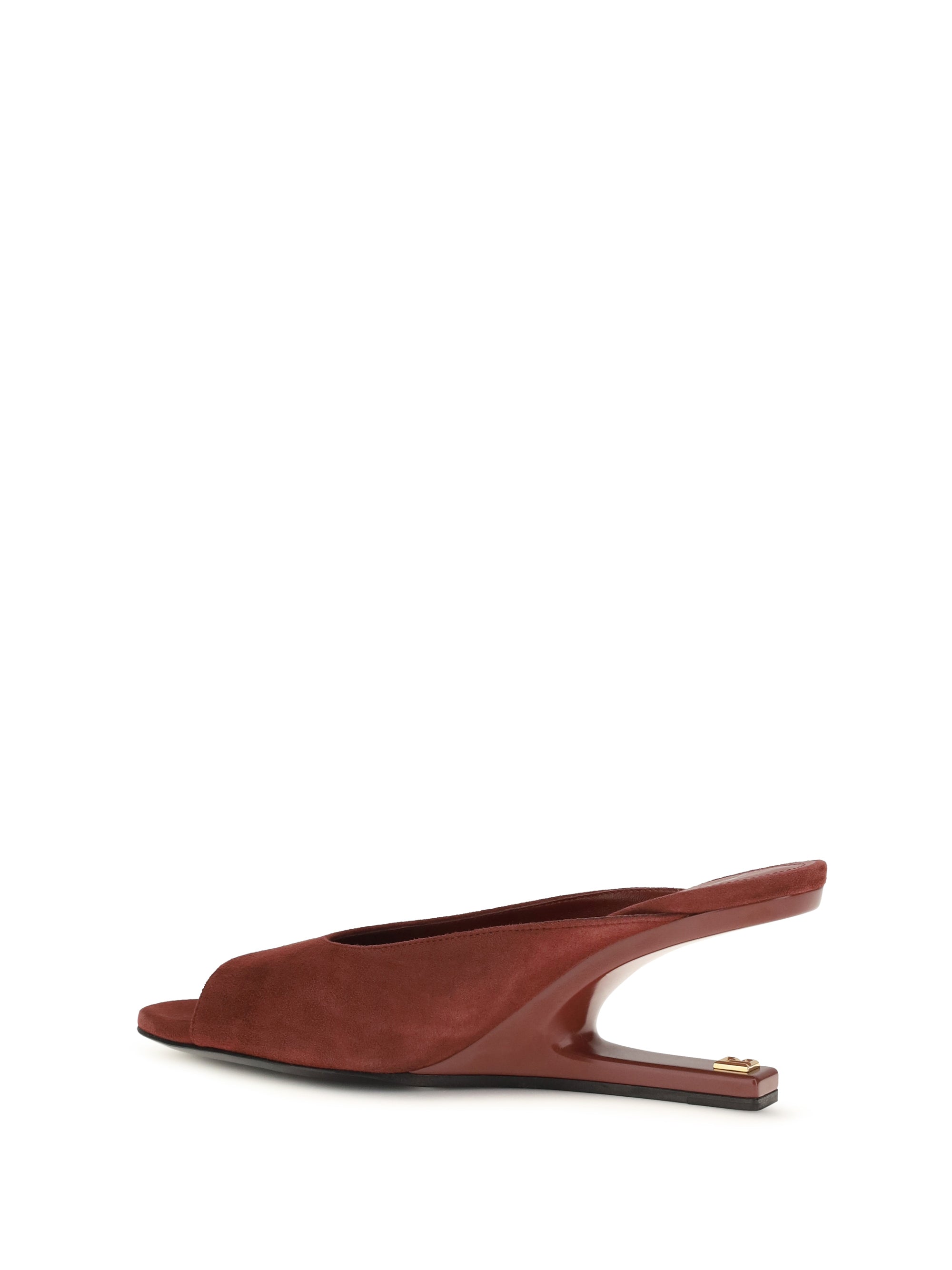 Balmain Women Suede Open-Toe Mules