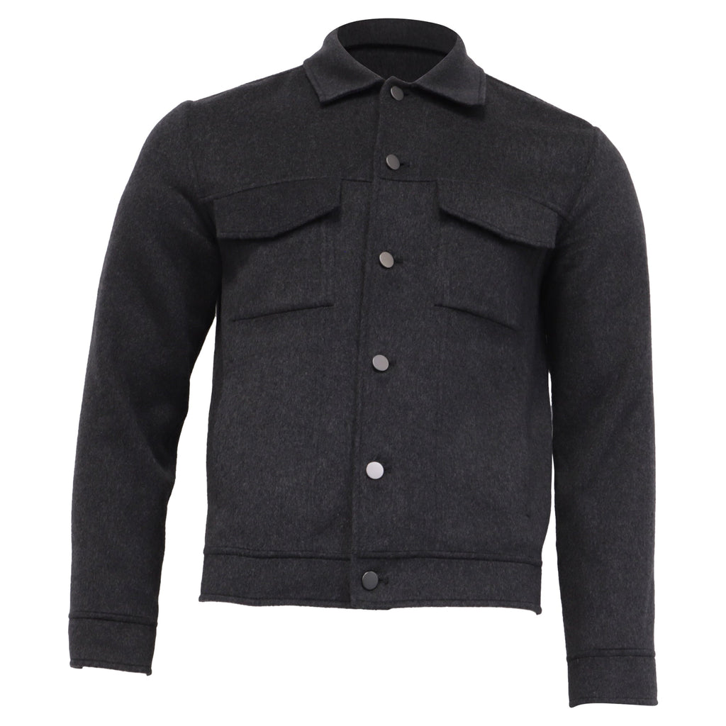 Theory Trucker Jacket in Grey Wool
