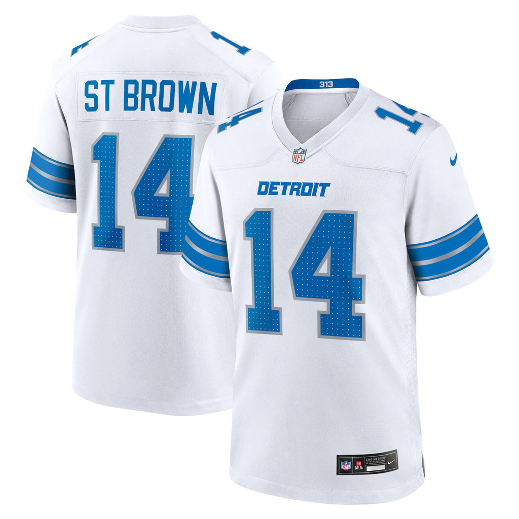 Detroit Lions Amon-Ra St. Brown White Game Jersey