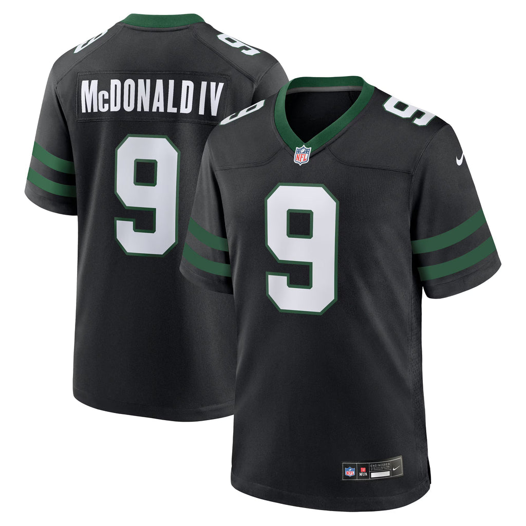 New York Jets Will McDonald IV Legacy Black Alternate Game Jersey