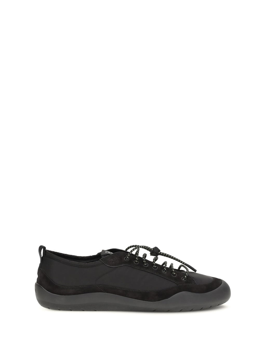 Prada Men Leather And Fabric Sneakers
