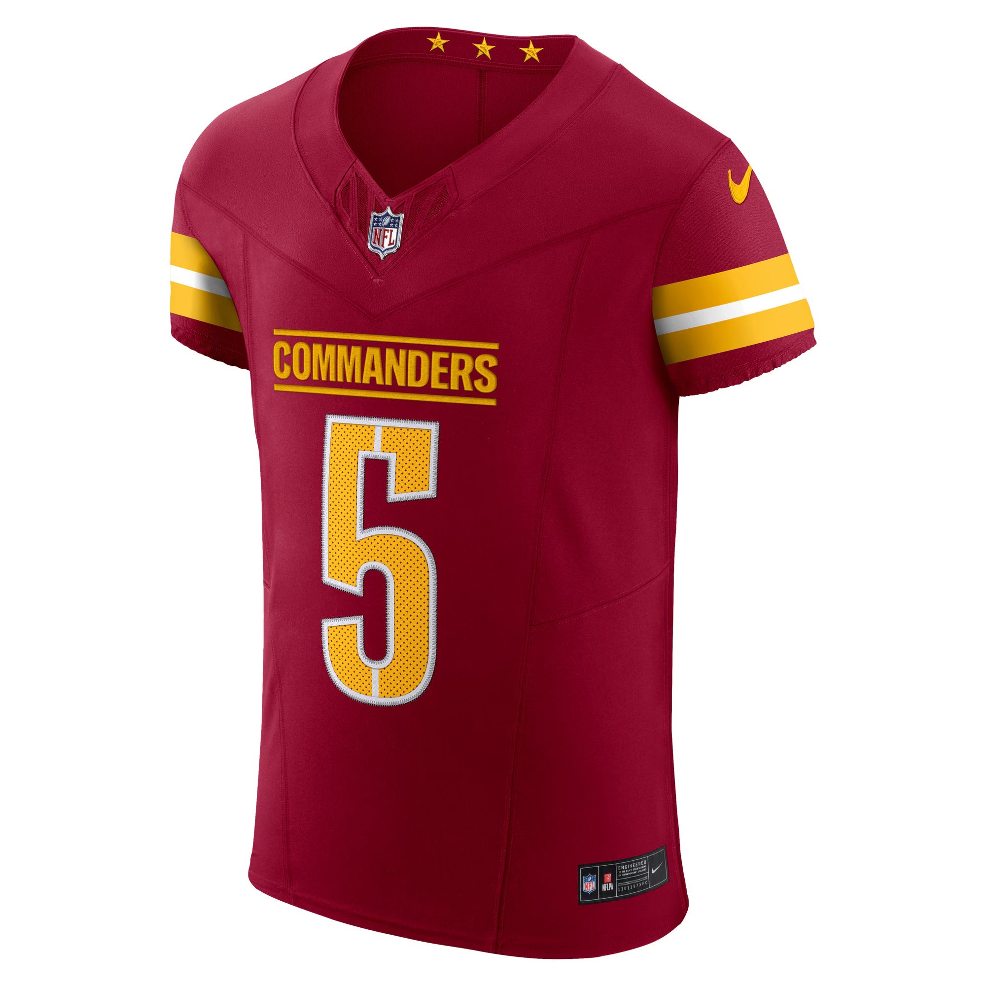 Washington Commanders Jayden Daniels Burgundy Team Vapor F.U.S.E. Elite Jersey
