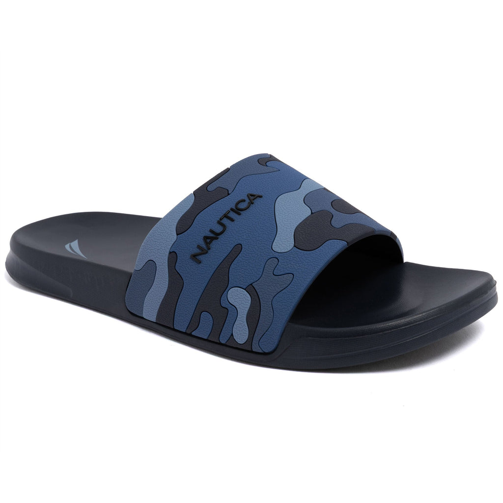 Nautica Mens Logo Slide Sandal