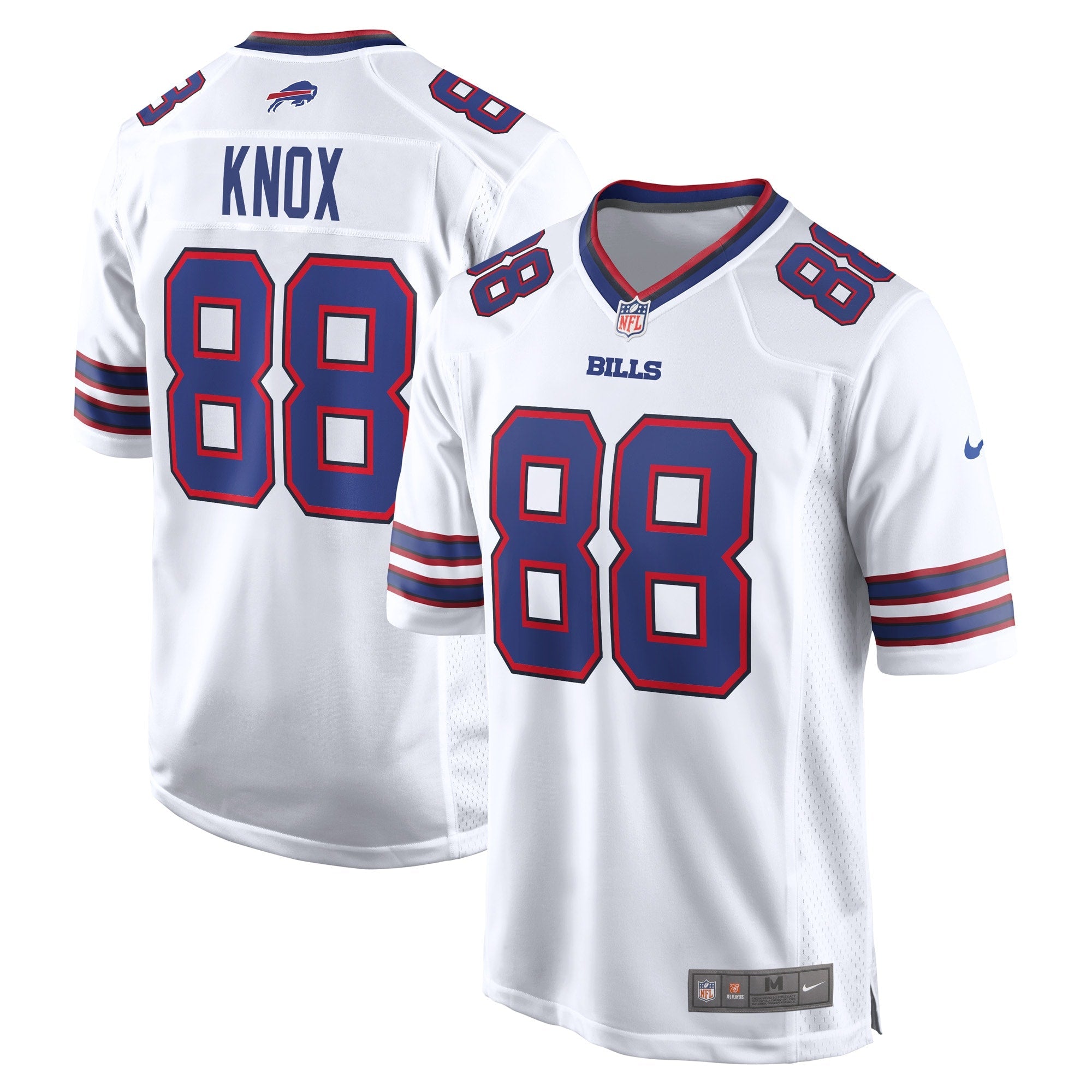 Buffalo Bills Dawson Knox White Away Game Player Jersey