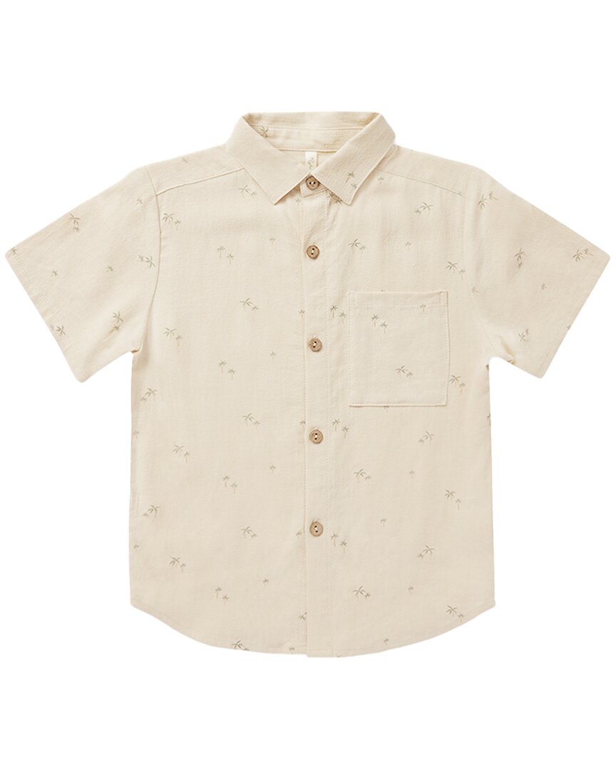 Rylee + Cru Collective Collared Linen-Blend Shirt