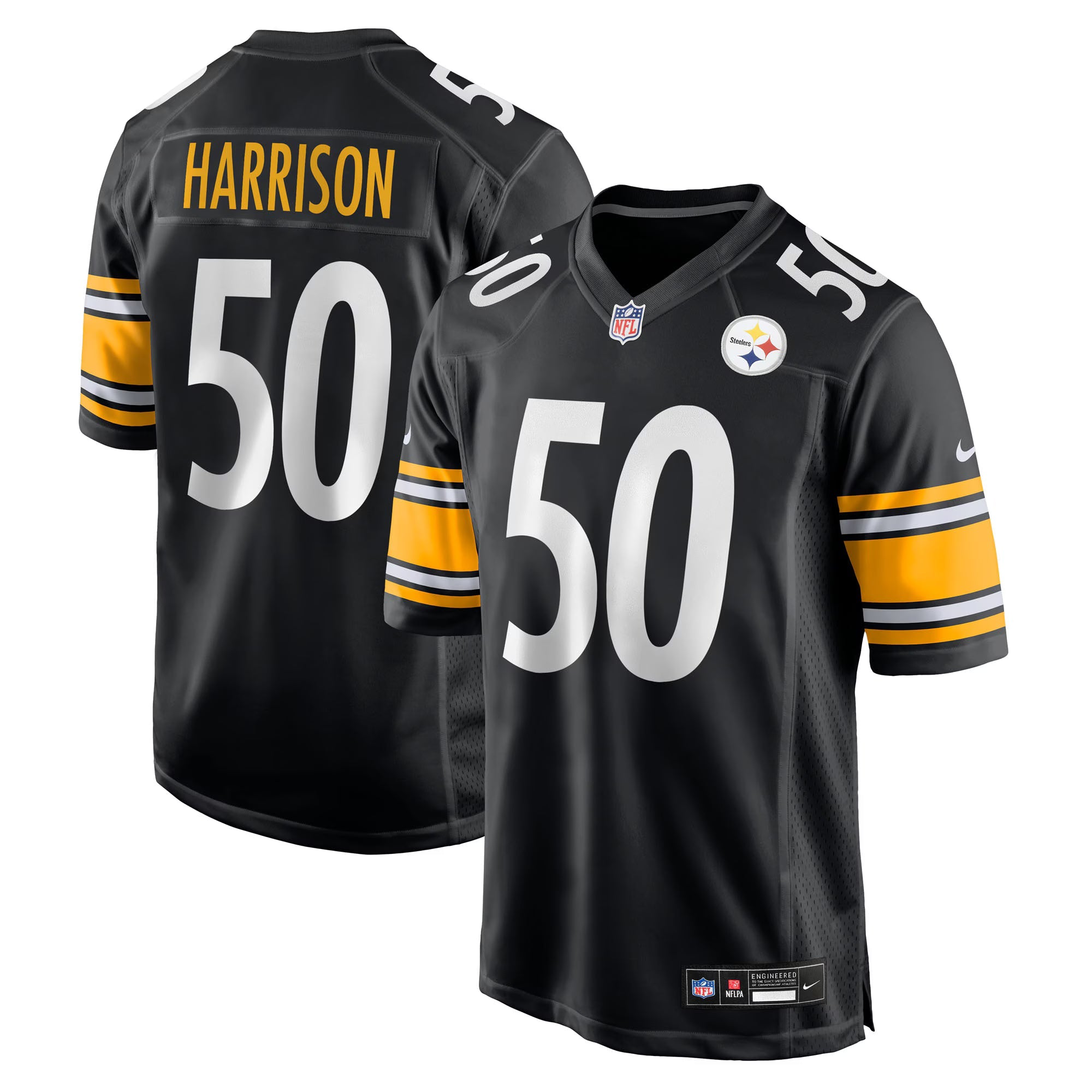 Pittsburgh Steelers Malik Harrison Black Team Game Jersey