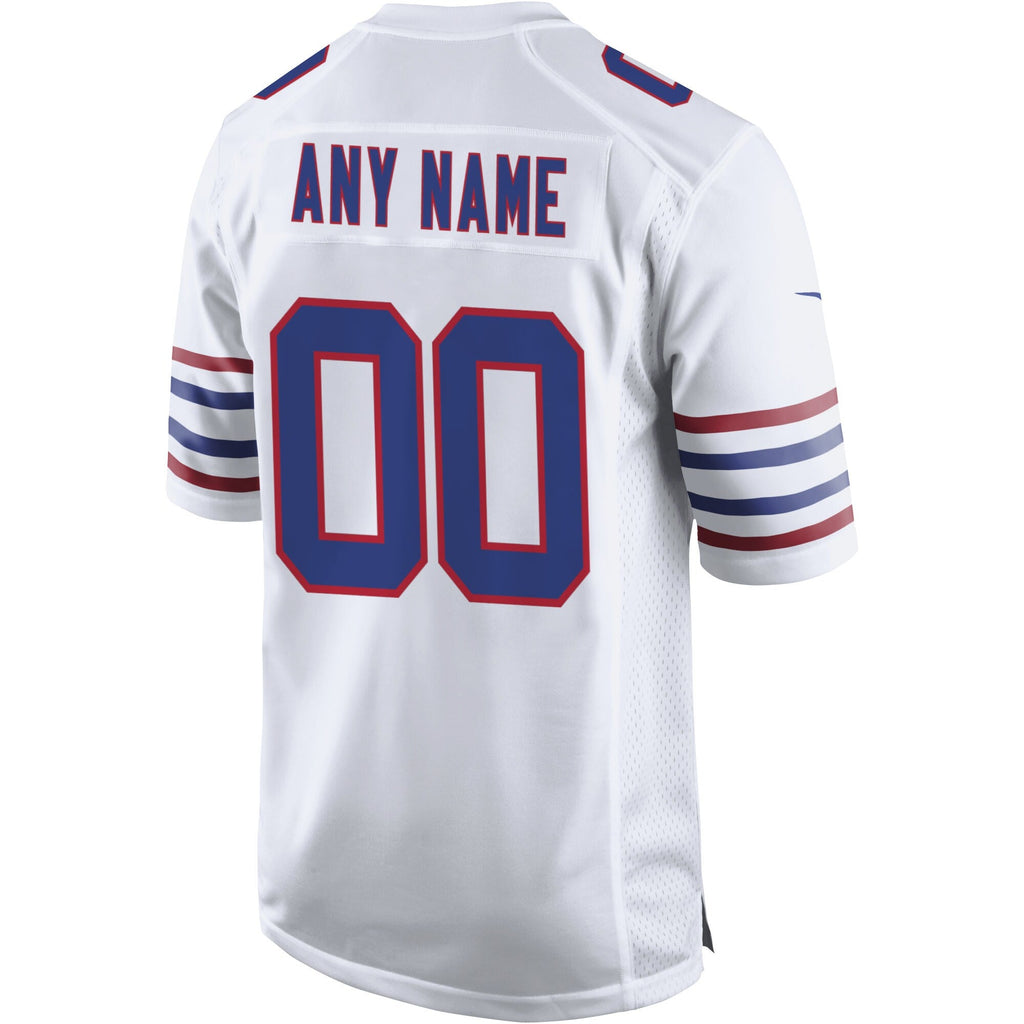 Buffalo Bills White Alternate Custom Game Jersey