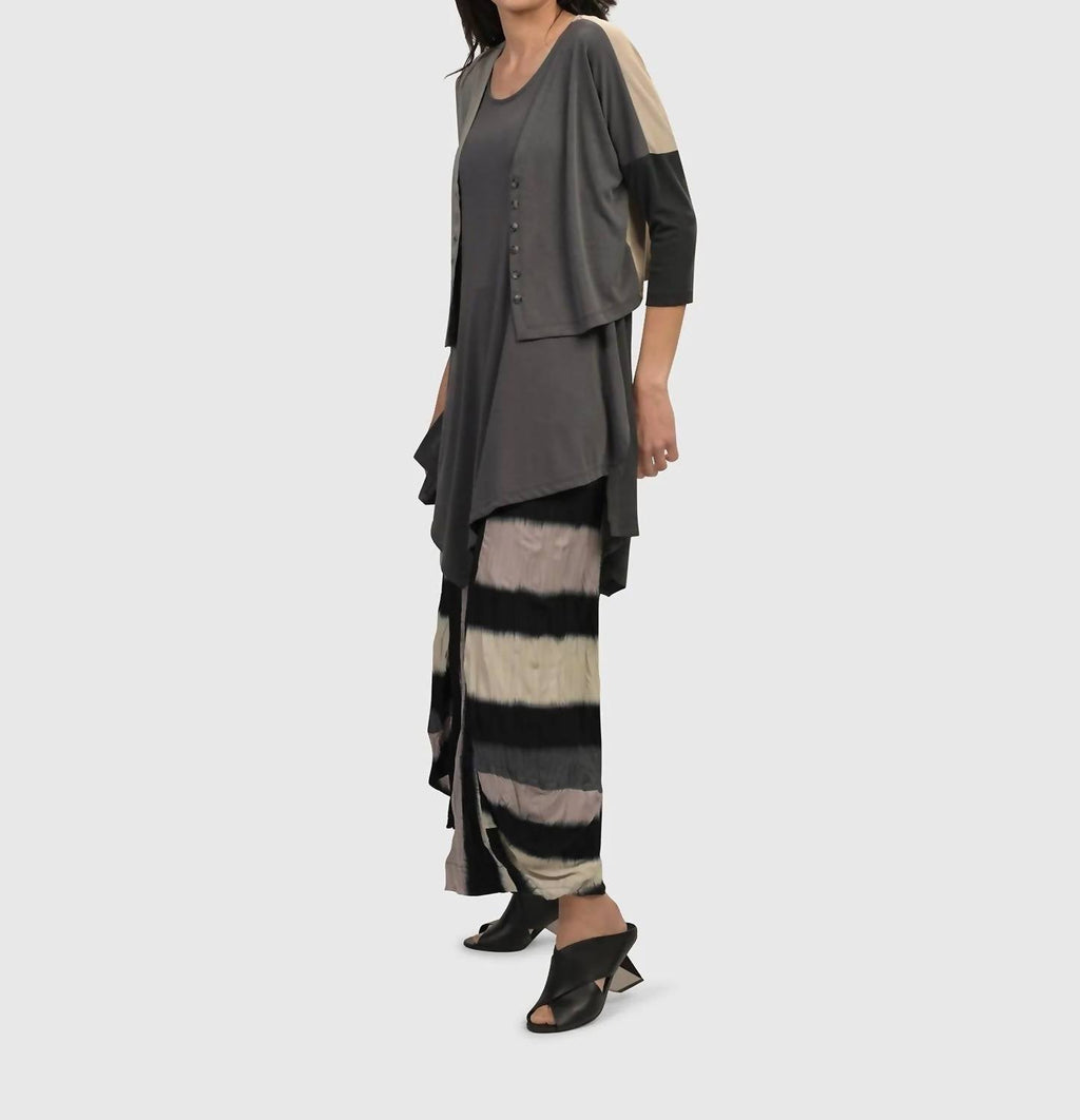 Essential Colorblock Cupro Cardigan In Multi
