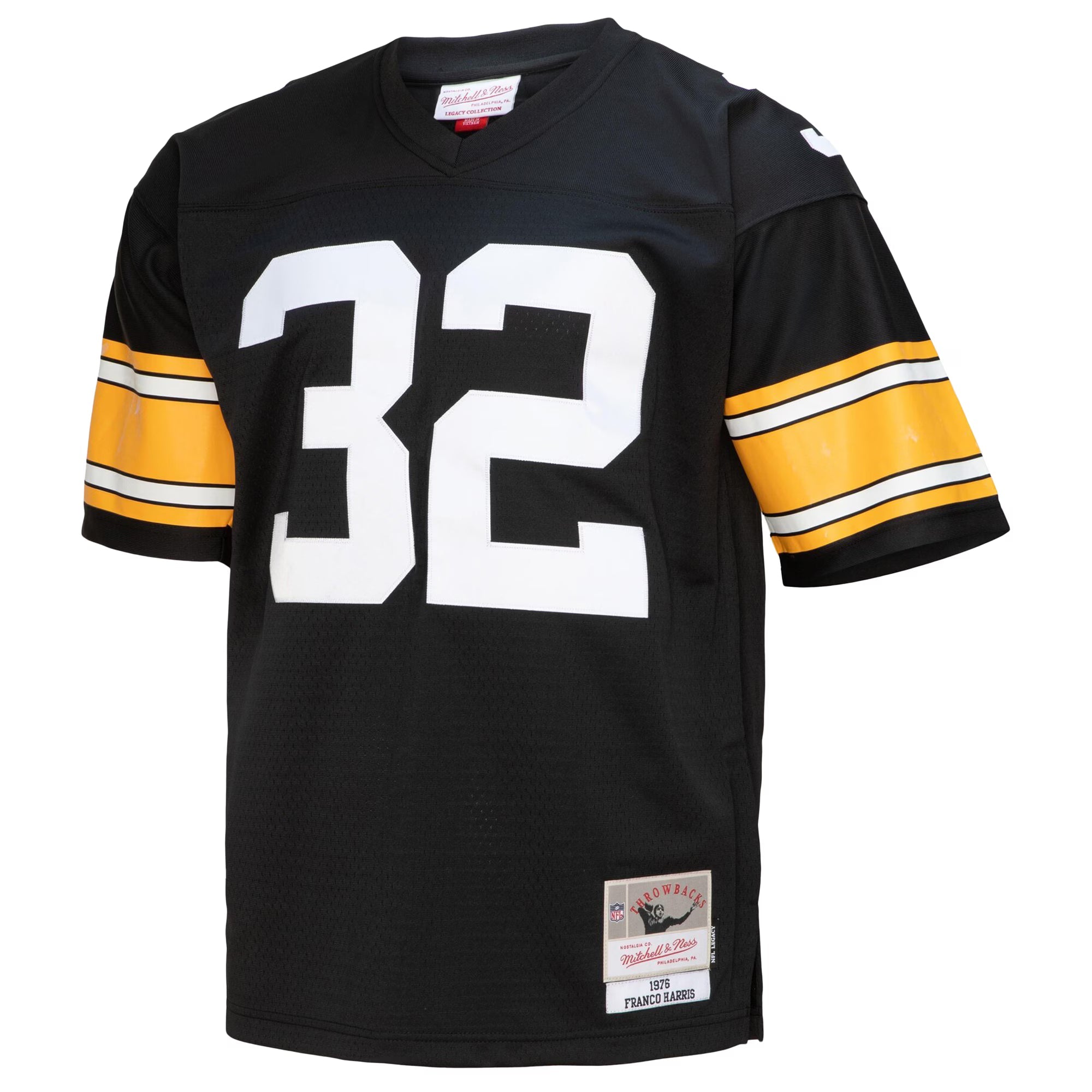 Pittsburgh Steelers Franco Harris Mitchell & Ness Black Legacy Replica Jersey