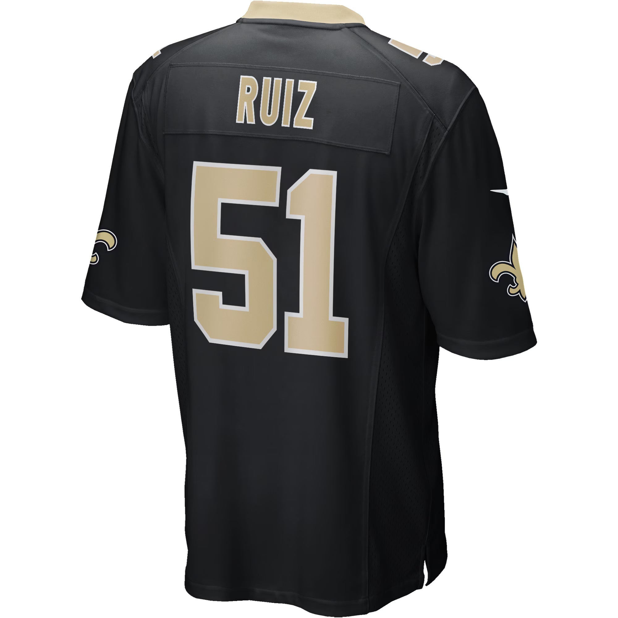 New Orleans Saints Cesar Ruiz Black Game Jersey